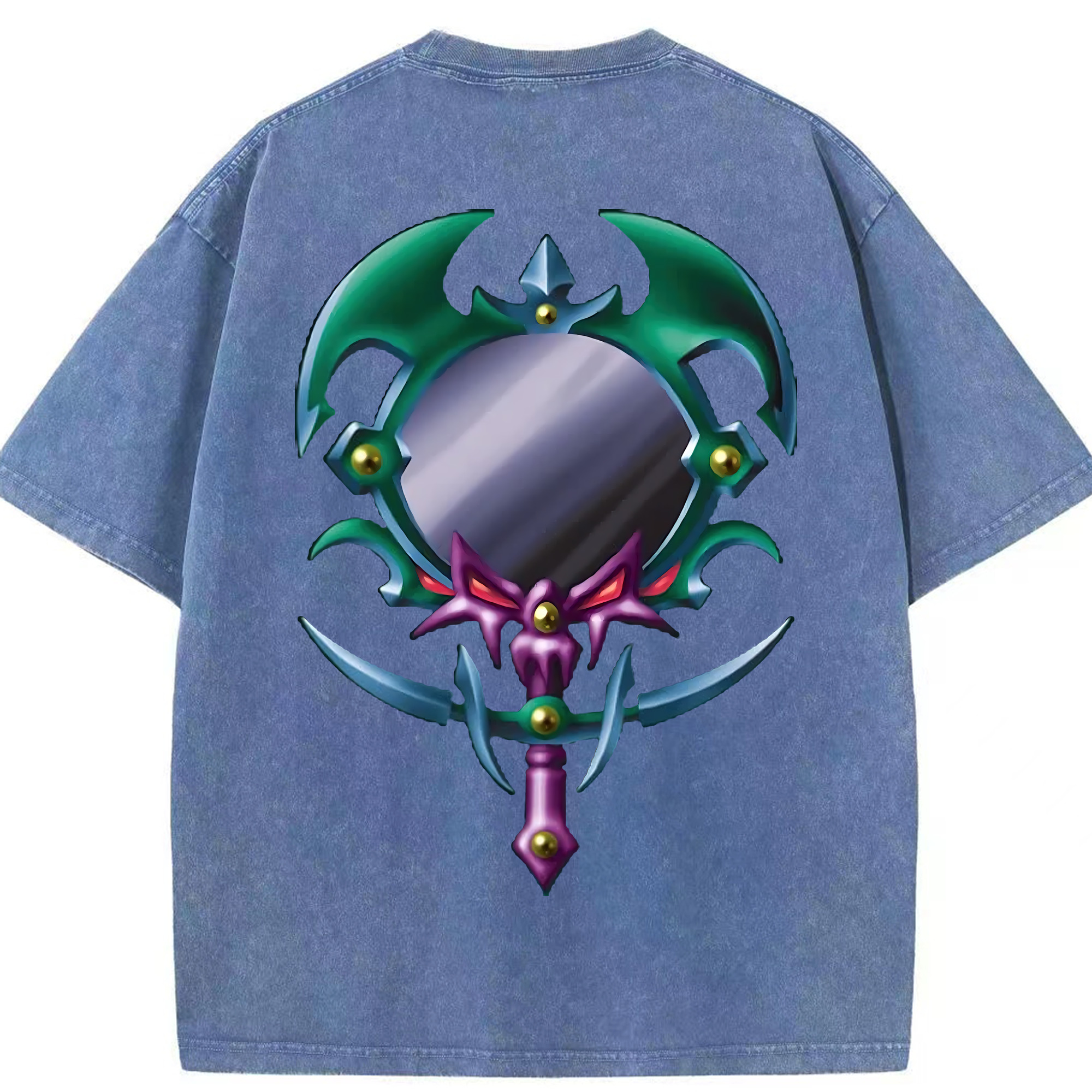 （画像用） 遊☆戯☆王 Yu-Gi-Oh! 綿100% ヴィンテージ風 半袖Tシャツ（背面プリント）