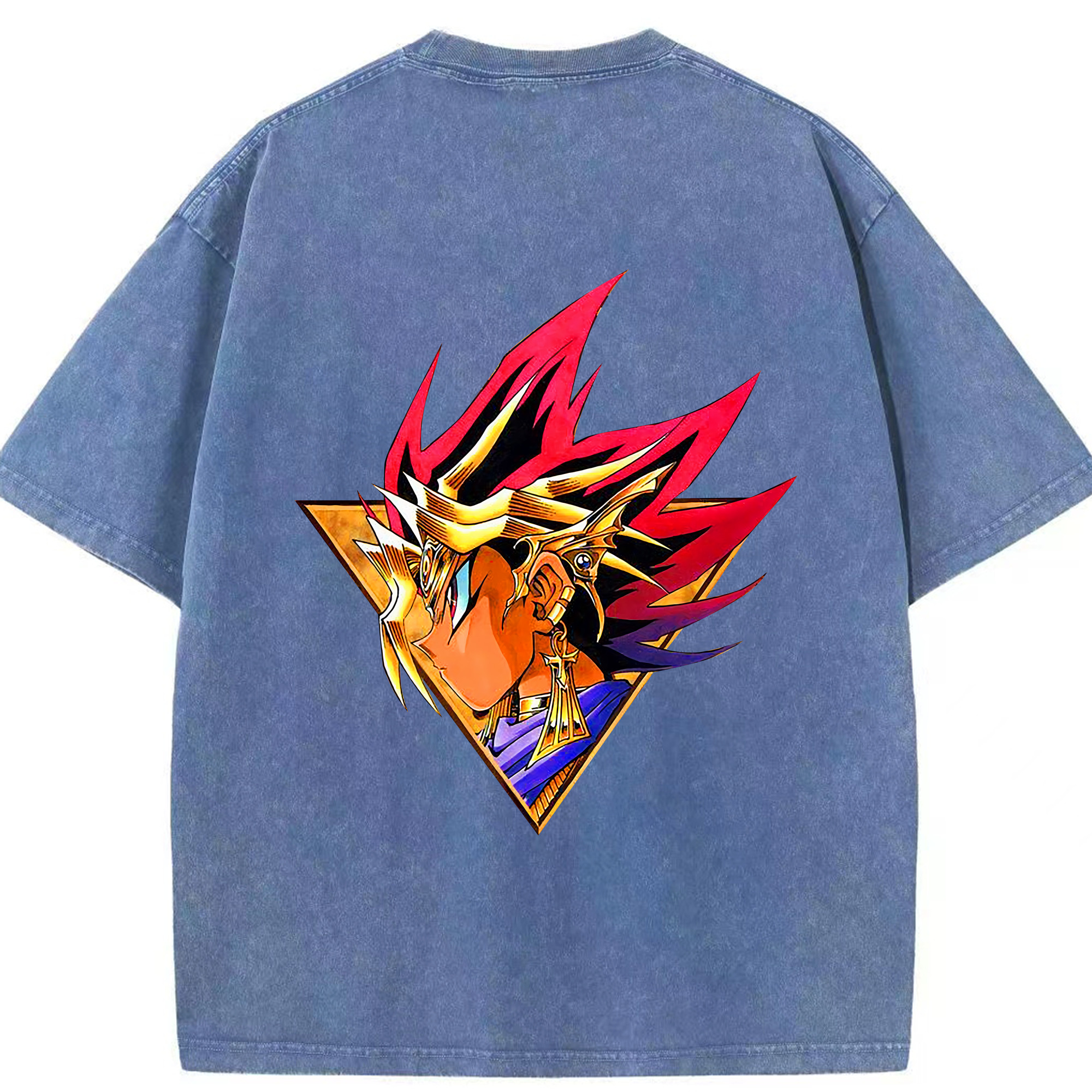 （画像用） 遊☆戯☆王 Yu-Gi-Oh! 綿100% ヴィンテージ風 半袖Tシャツ（背面プリント）