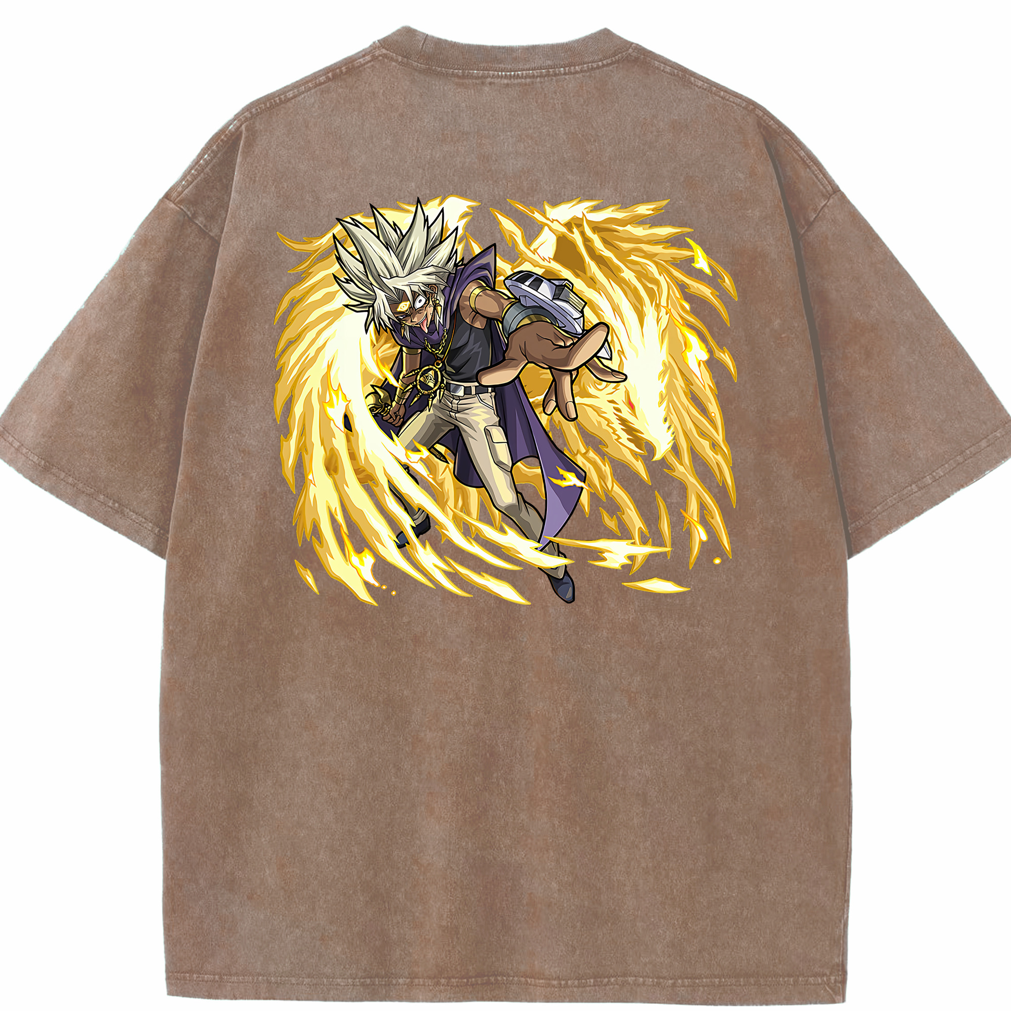 （画像用） 遊☆戯☆王 Yu-Gi-Oh! 綿100% ヴィンテージ風 半袖Tシャツ（背面プリント）