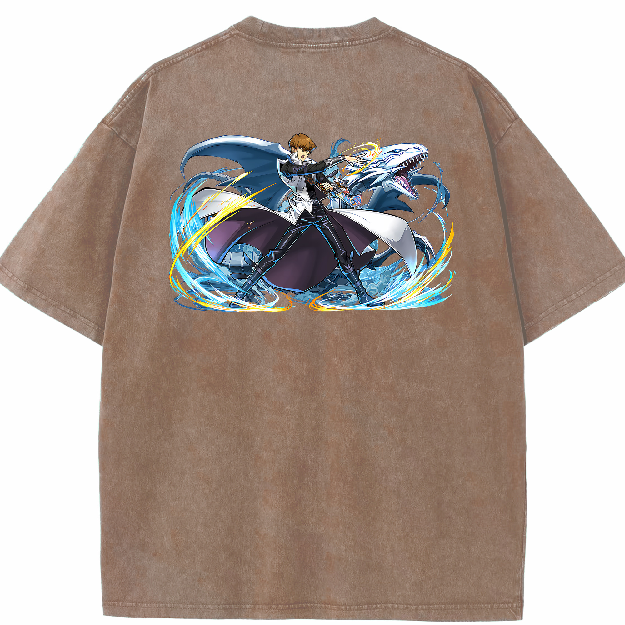 （画像用） 遊☆戯☆王 Yu-Gi-Oh! 綿100% ヴィンテージ風 半袖Tシャツ（背面プリント）