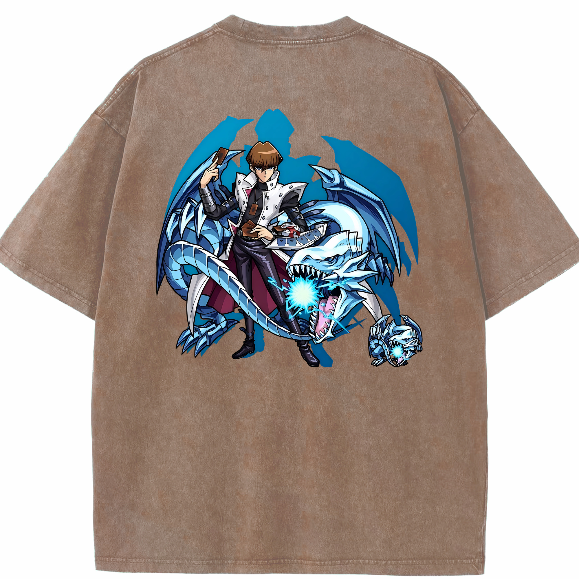 （画像用） 遊☆戯☆王 Yu-Gi-Oh! 綿100% ヴィンテージ風 半袖Tシャツ（背面プリント）