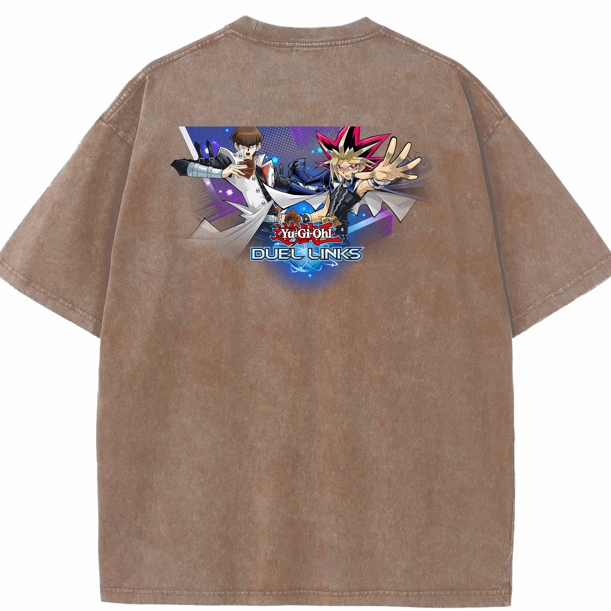 （画像用） 遊☆戯☆王 Yu-Gi-Oh! 綿100% ヴィンテージ風 半袖Tシャツ（背面プリント）