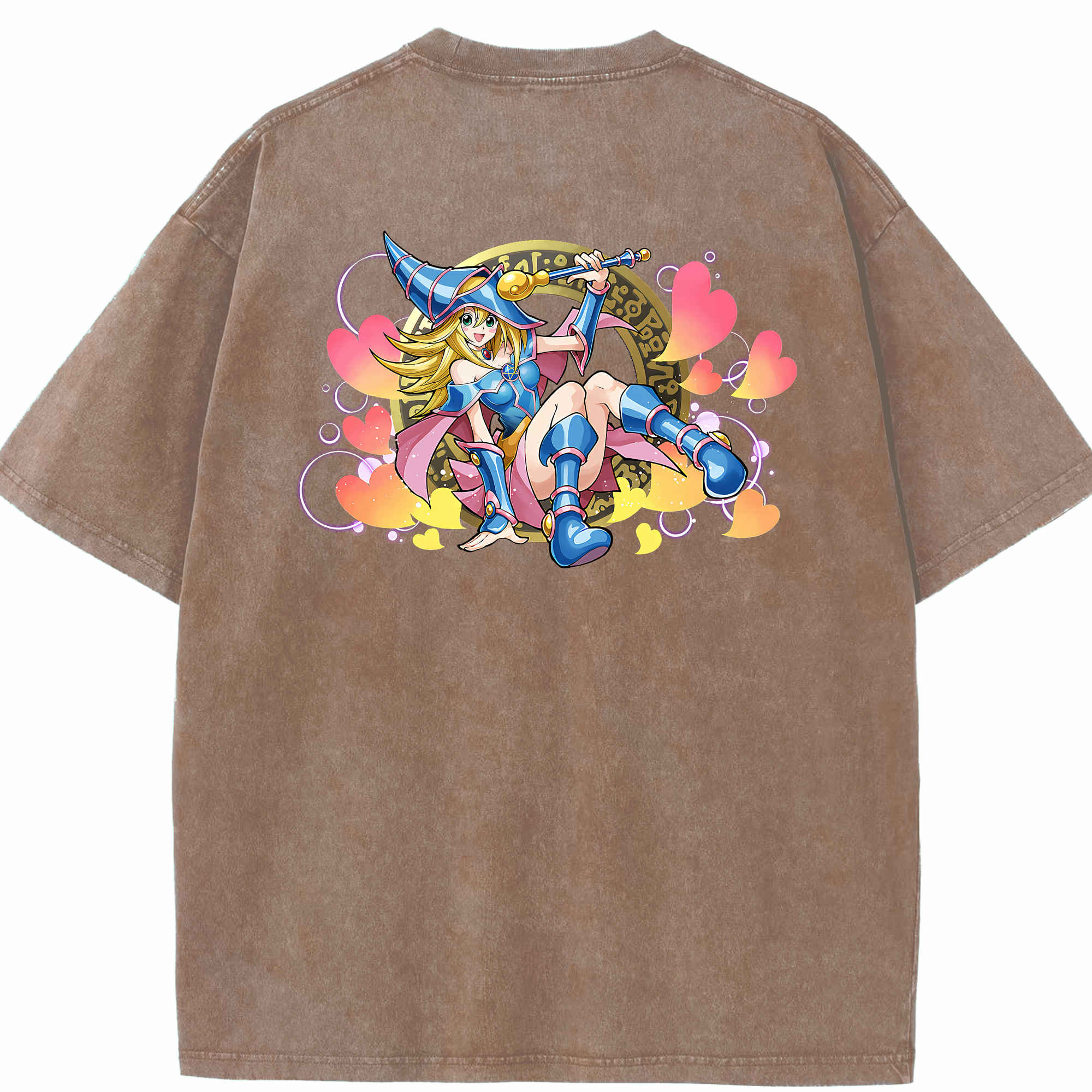 （画像用） 遊☆戯☆王 Yu-Gi-Oh! 綿100% ヴィンテージ風 半袖Tシャツ（背面プリント）