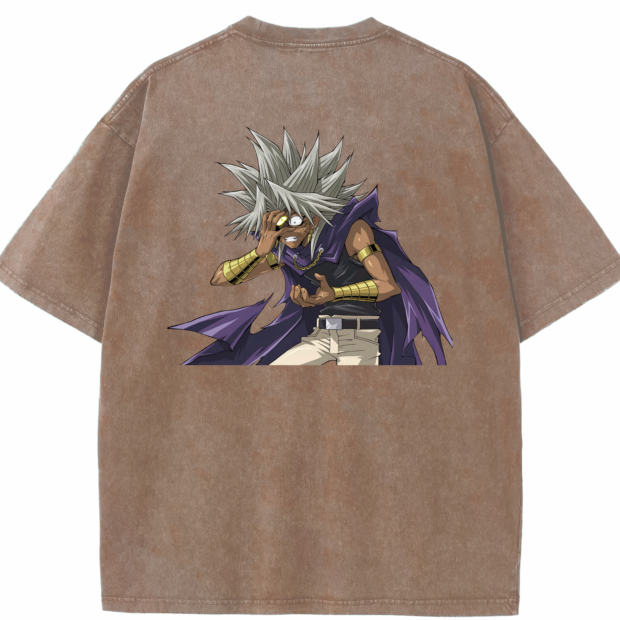 （画像用） 遊☆戯☆王 Yu-Gi-Oh! 綿100% ヴィンテージ風 半袖Tシャツ（背面プリント）