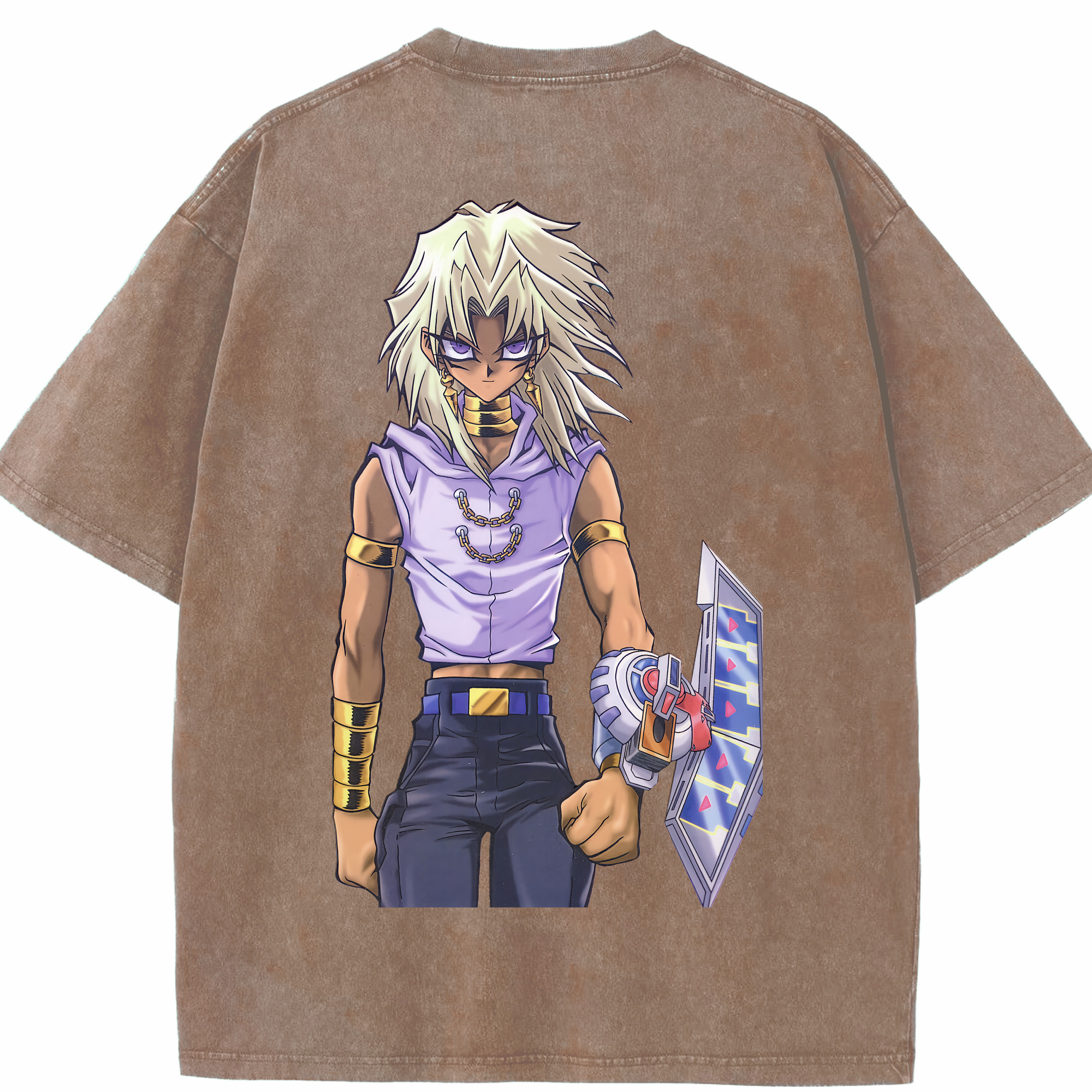 （画像用） 遊☆戯☆王 Yu-Gi-Oh! 綿100% ヴィンテージ風 半袖Tシャツ（背面プリント）