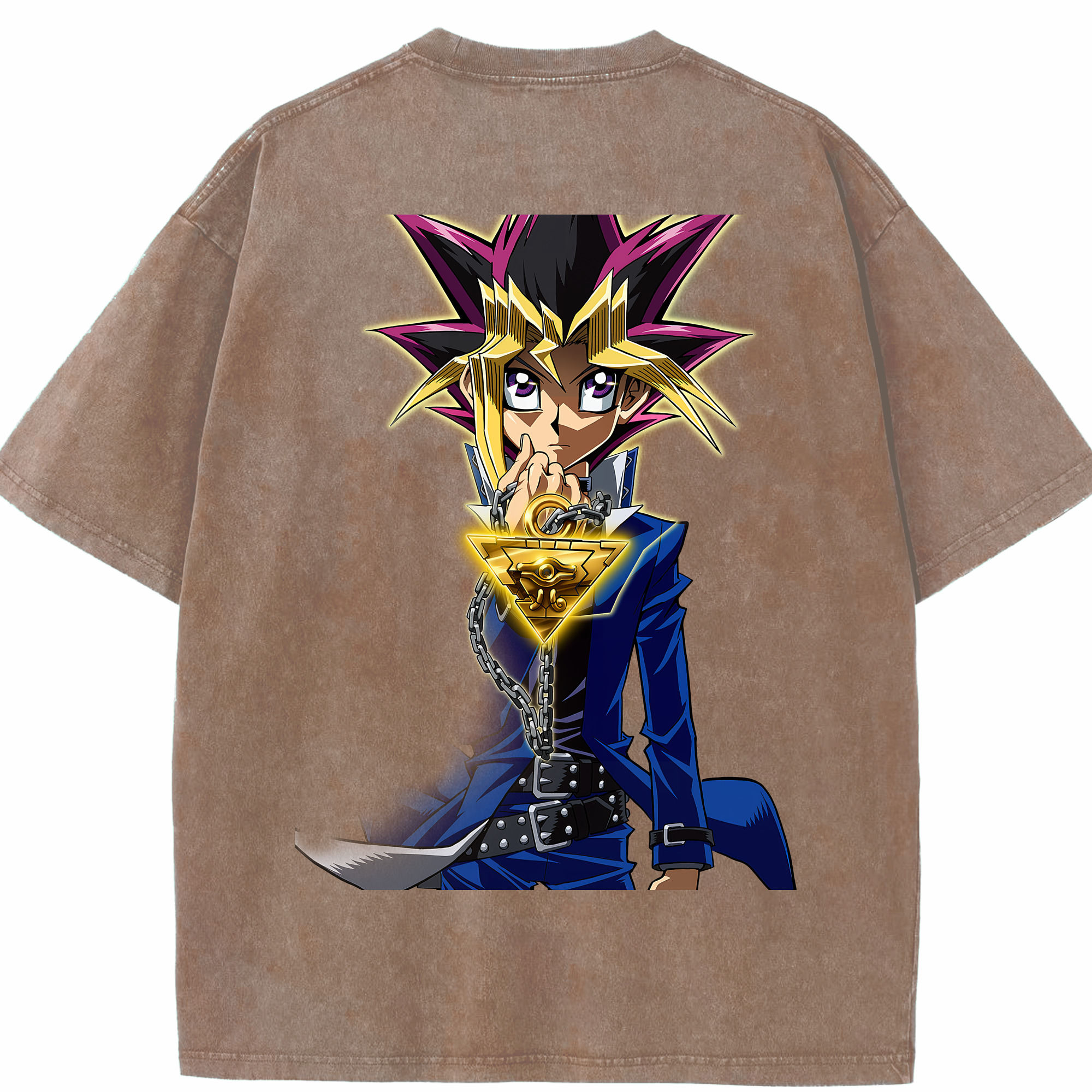 （画像用） 遊☆戯☆王 Yu-Gi-Oh! 綿100% ヴィンテージ風 半袖Tシャツ（背面プリント）