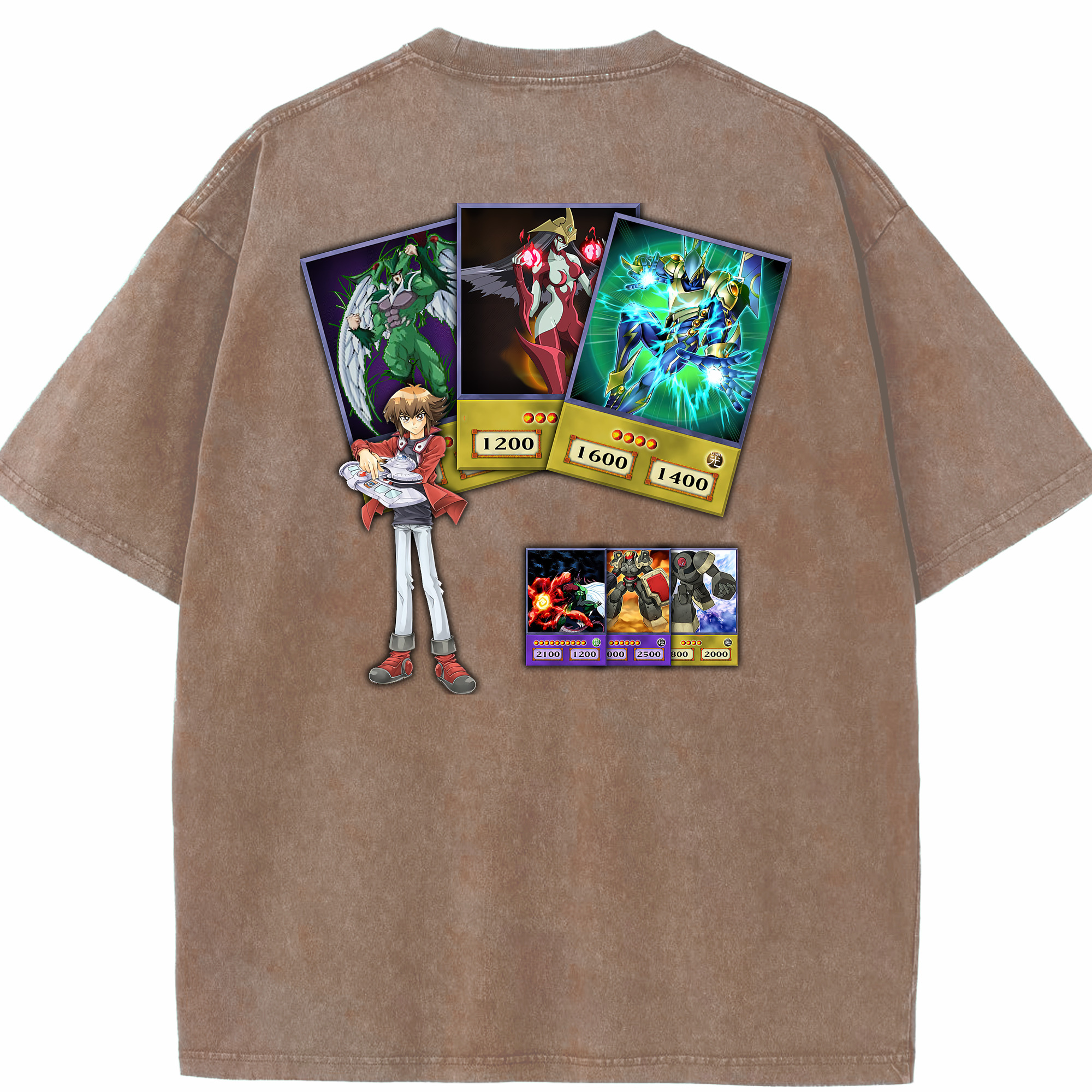 （画像用） 遊☆戯☆王 Yu-Gi-Oh! 綿100% ヴィンテージ風 半袖Tシャツ（背面プリント）