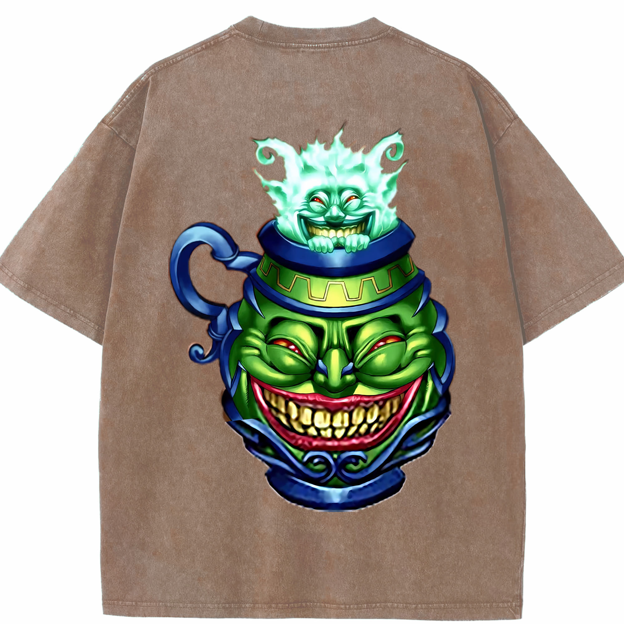 （画像用） 遊☆戯☆王 Yu-Gi-Oh! 綿100% ヴィンテージ風 半袖Tシャツ（背面プリント）