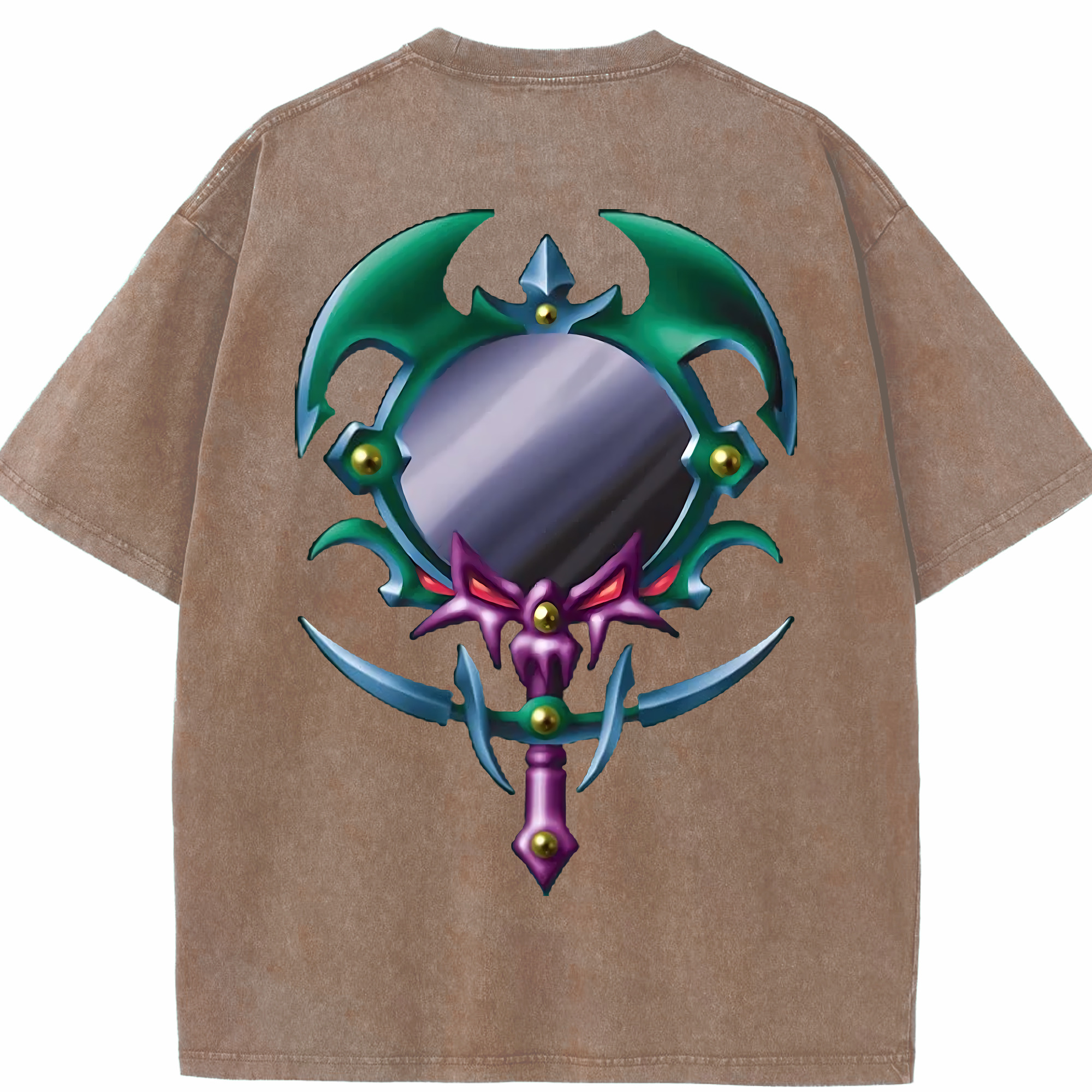 （画像用） 遊☆戯☆王 Yu-Gi-Oh! 綿100% ヴィンテージ風 半袖Tシャツ（背面プリント）