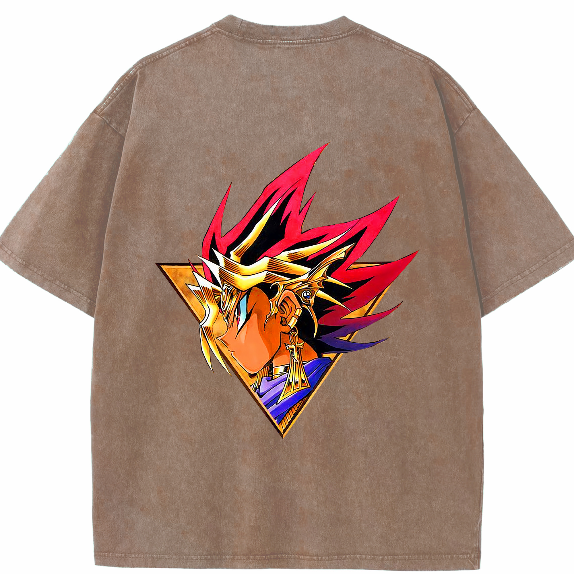 （画像用） 遊☆戯☆王 Yu-Gi-Oh! 綿100% ヴィンテージ風 半袖Tシャツ（背面プリント）