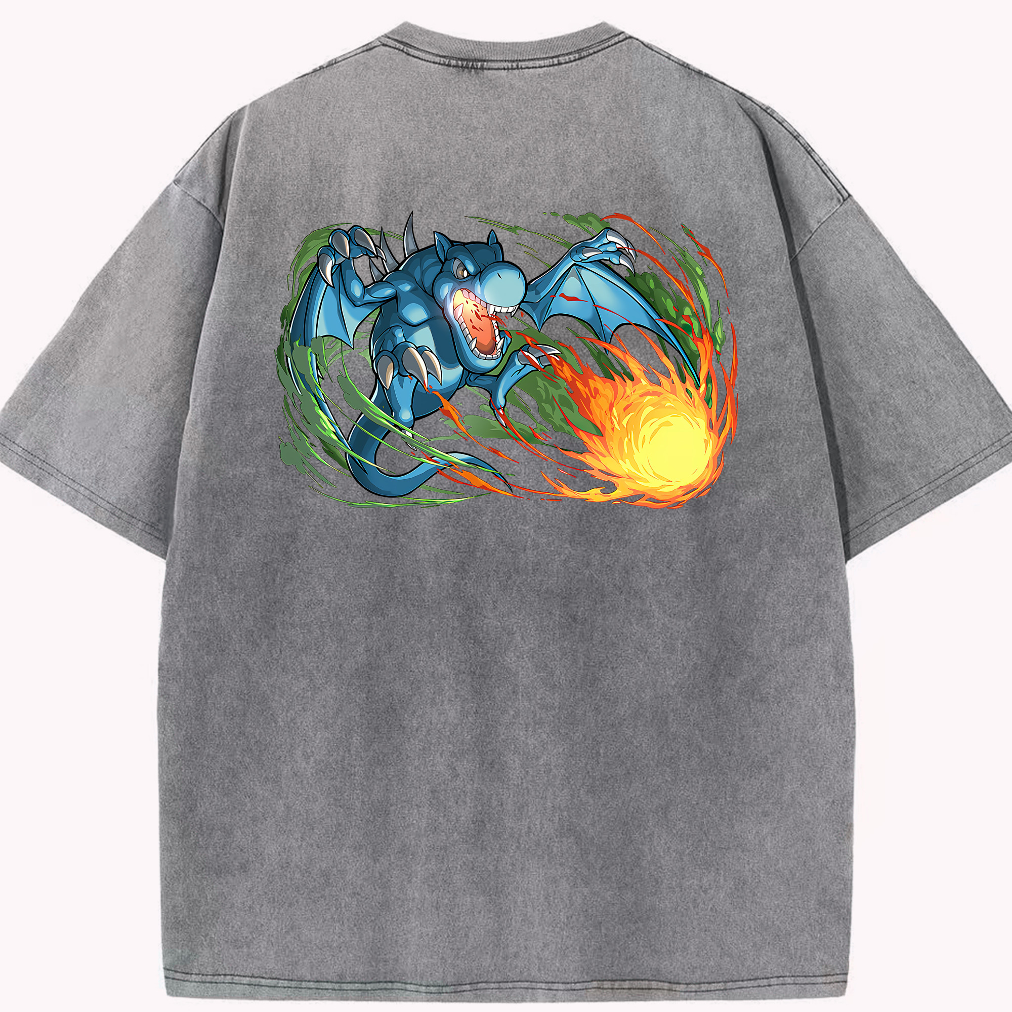 （画像用） 遊☆戯☆王 Yu-Gi-Oh! 綿100% ヴィンテージ風 半袖Tシャツ（背面プリント）