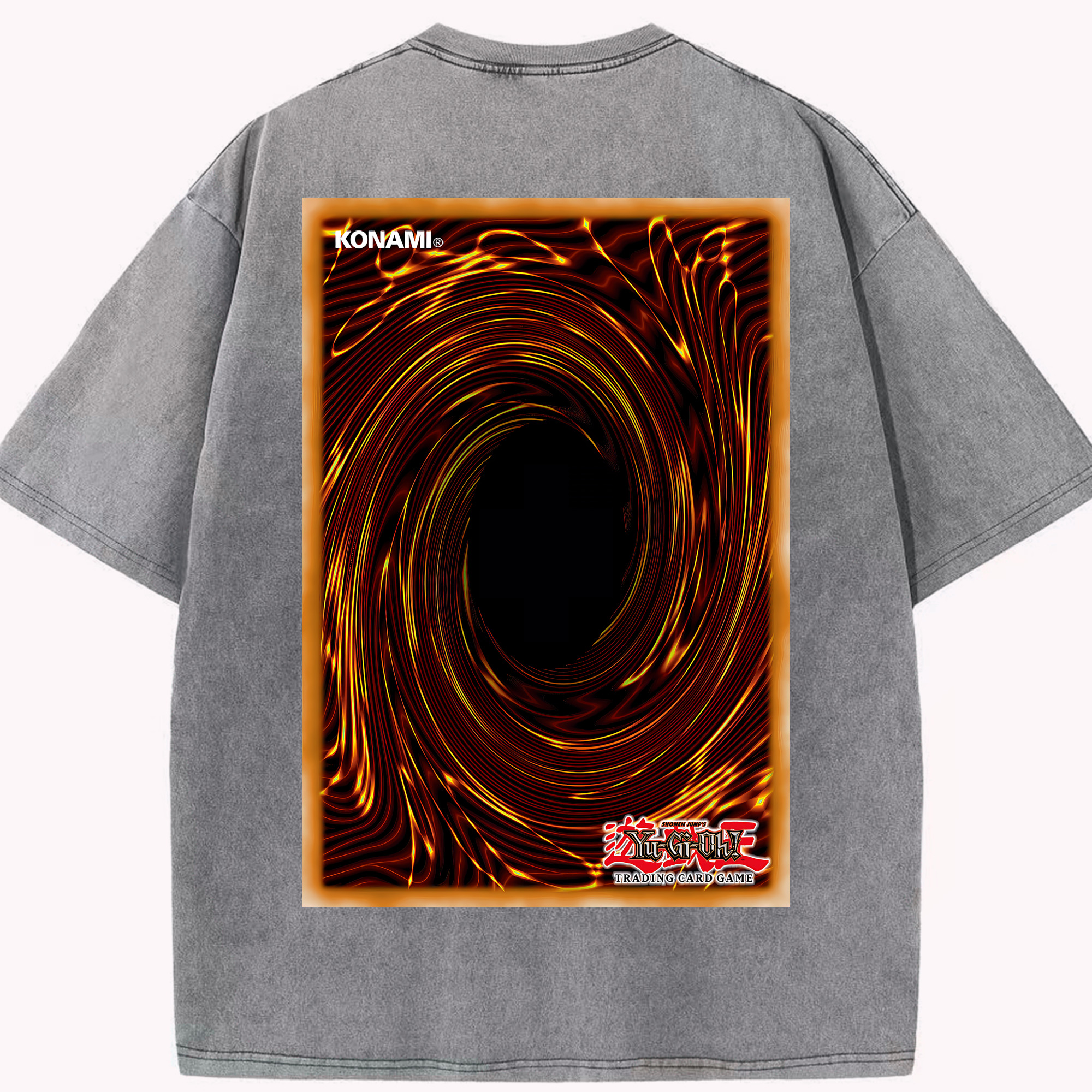 （画像用） 遊☆戯☆王 Yu-Gi-Oh! 綿100% ヴィンテージ風 半袖Tシャツ（背面プリント）