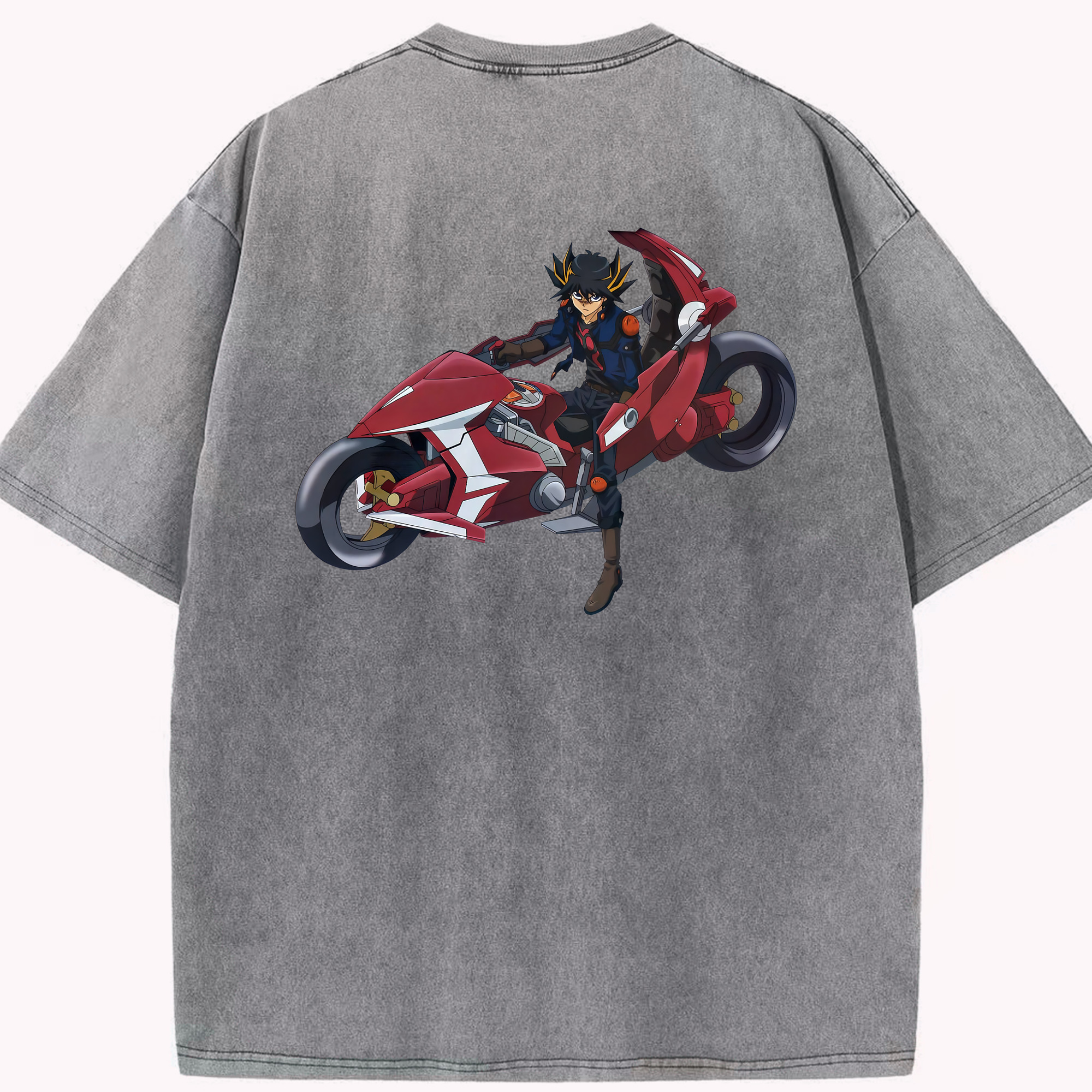 （画像用） 遊☆戯☆王 Yu-Gi-Oh! 綿100% ヴィンテージ風 半袖Tシャツ（背面プリント）