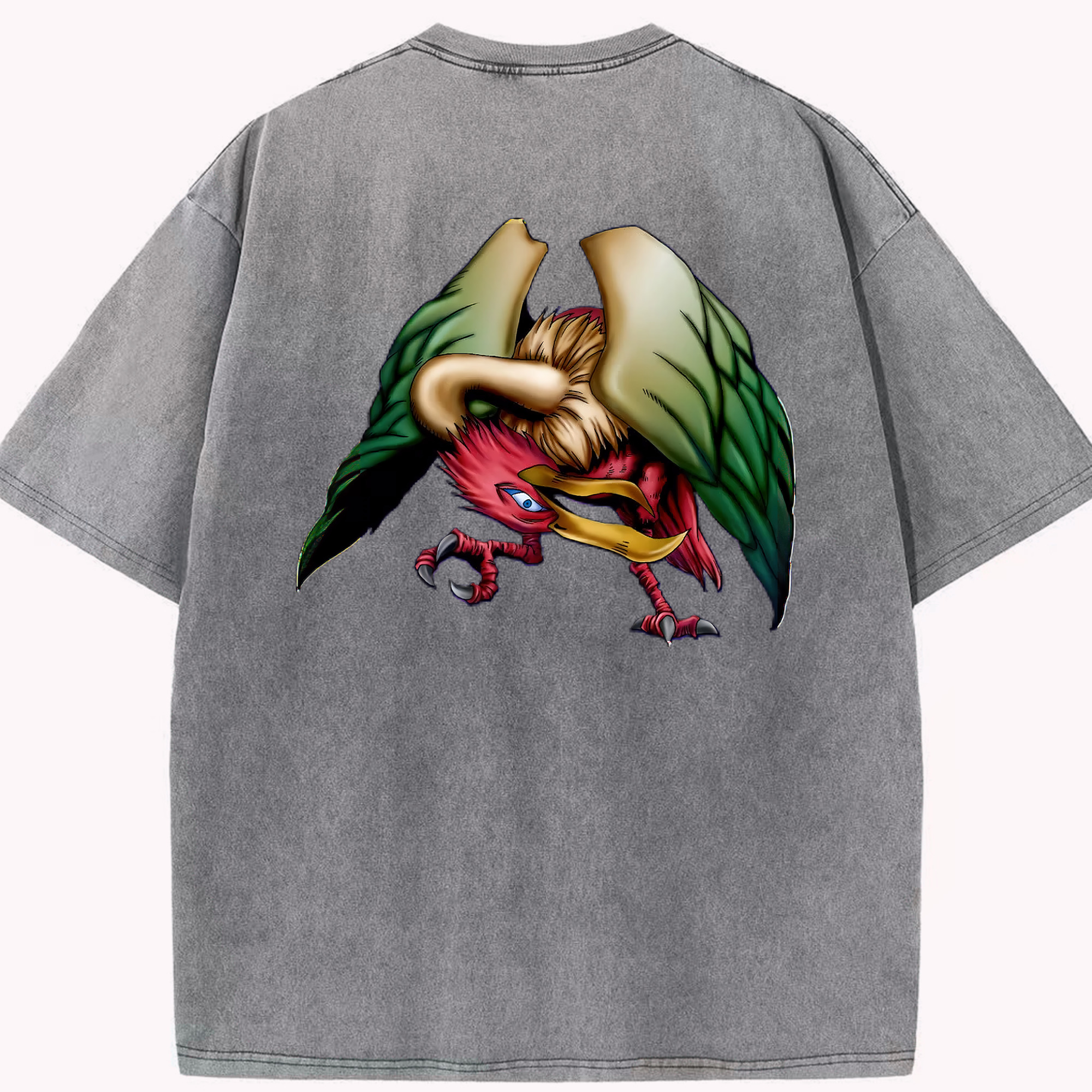 （画像用） 遊☆戯☆王 Yu-Gi-Oh! 綿100% ヴィンテージ風 半袖Tシャツ（背面プリント）