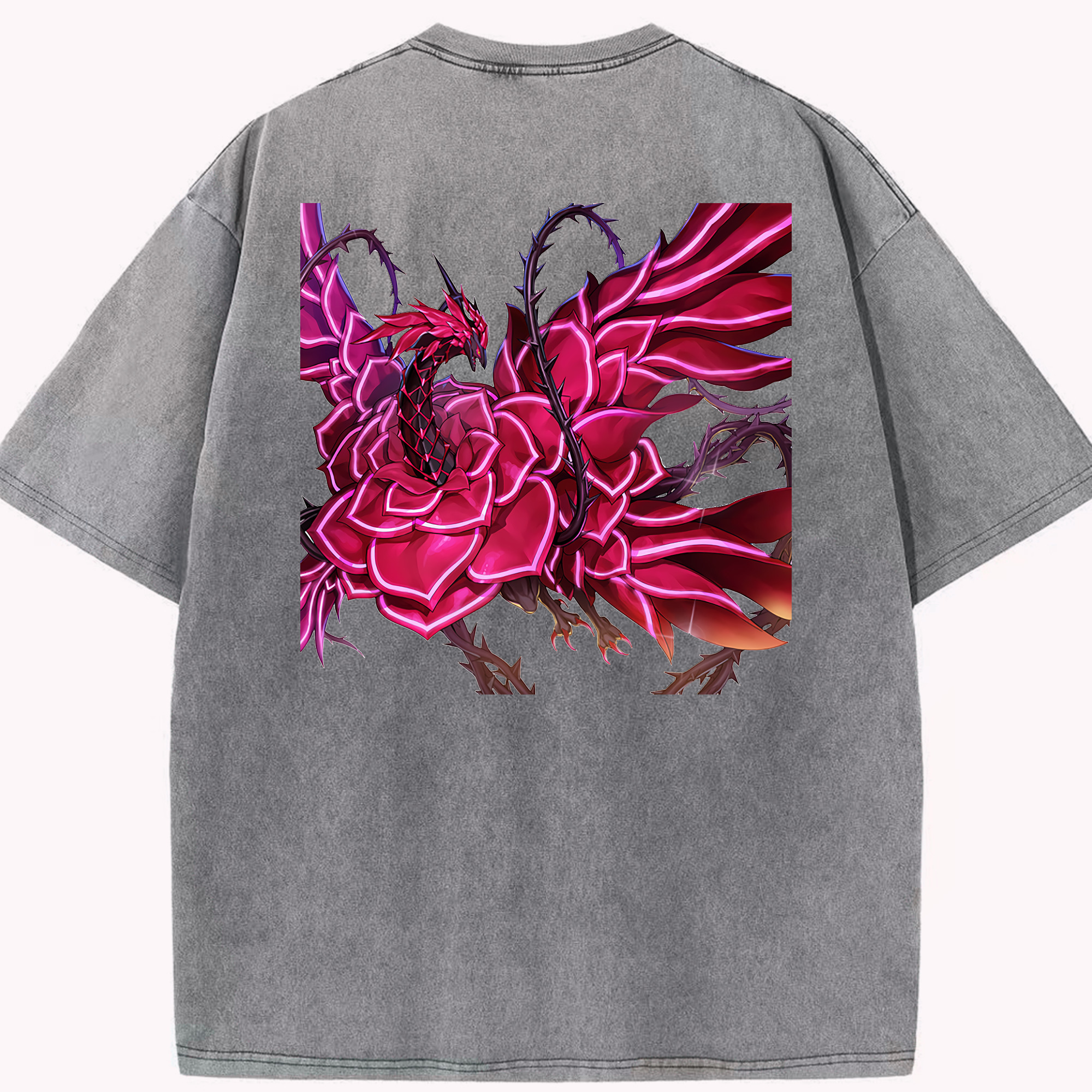 （画像用） 遊☆戯☆王 Yu-Gi-Oh! 綿100% ヴィンテージ風 半袖Tシャツ（背面プリント）