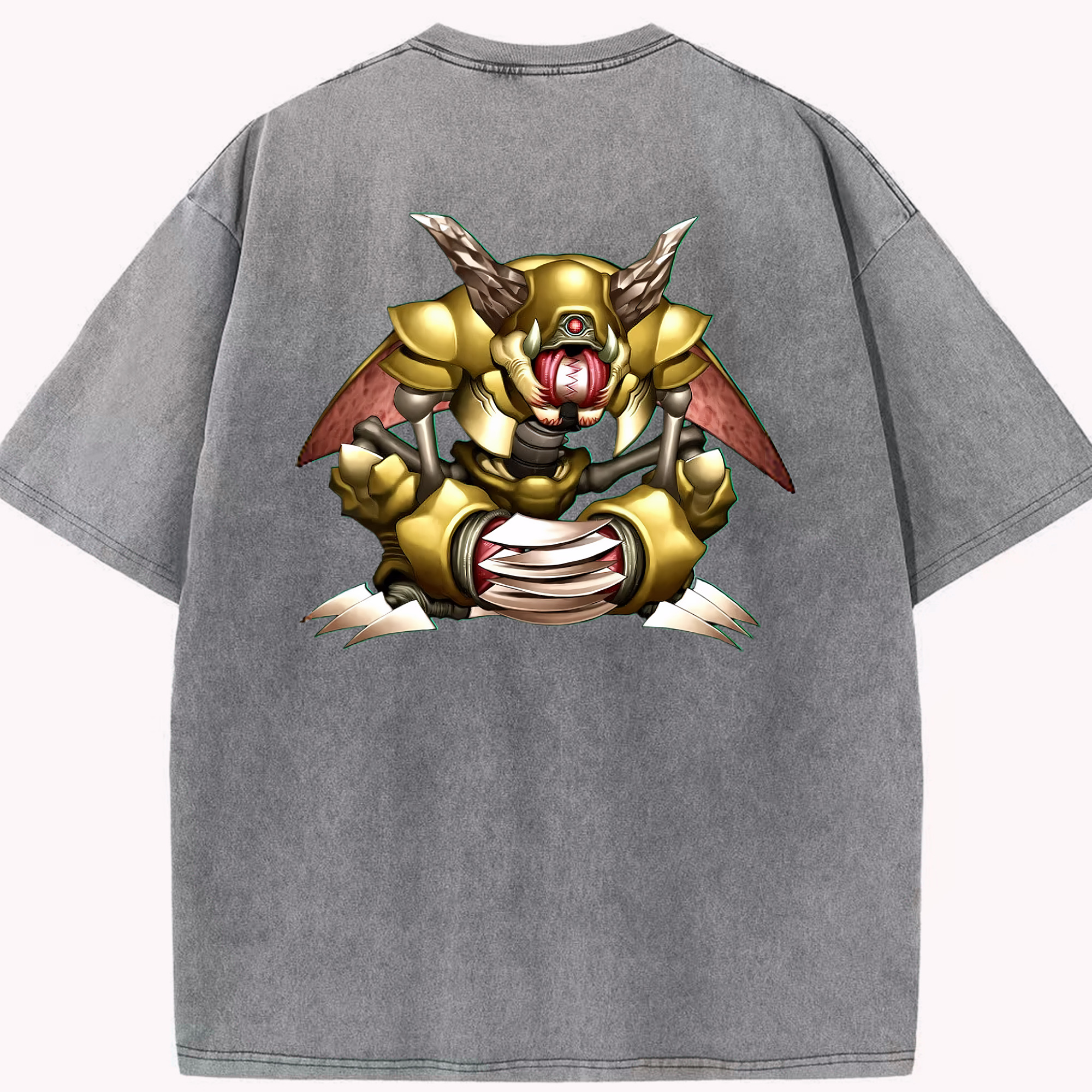 （画像用） 遊☆戯☆王 Yu-Gi-Oh! 綿100% ヴィンテージ風 半袖Tシャツ（背面プリント）
