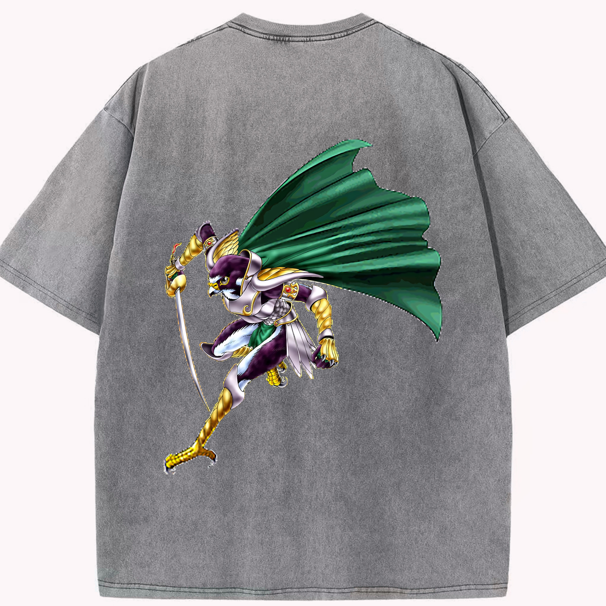 （画像用） 遊☆戯☆王 Yu-Gi-Oh! 綿100% ヴィンテージ風 半袖Tシャツ（背面プリント）