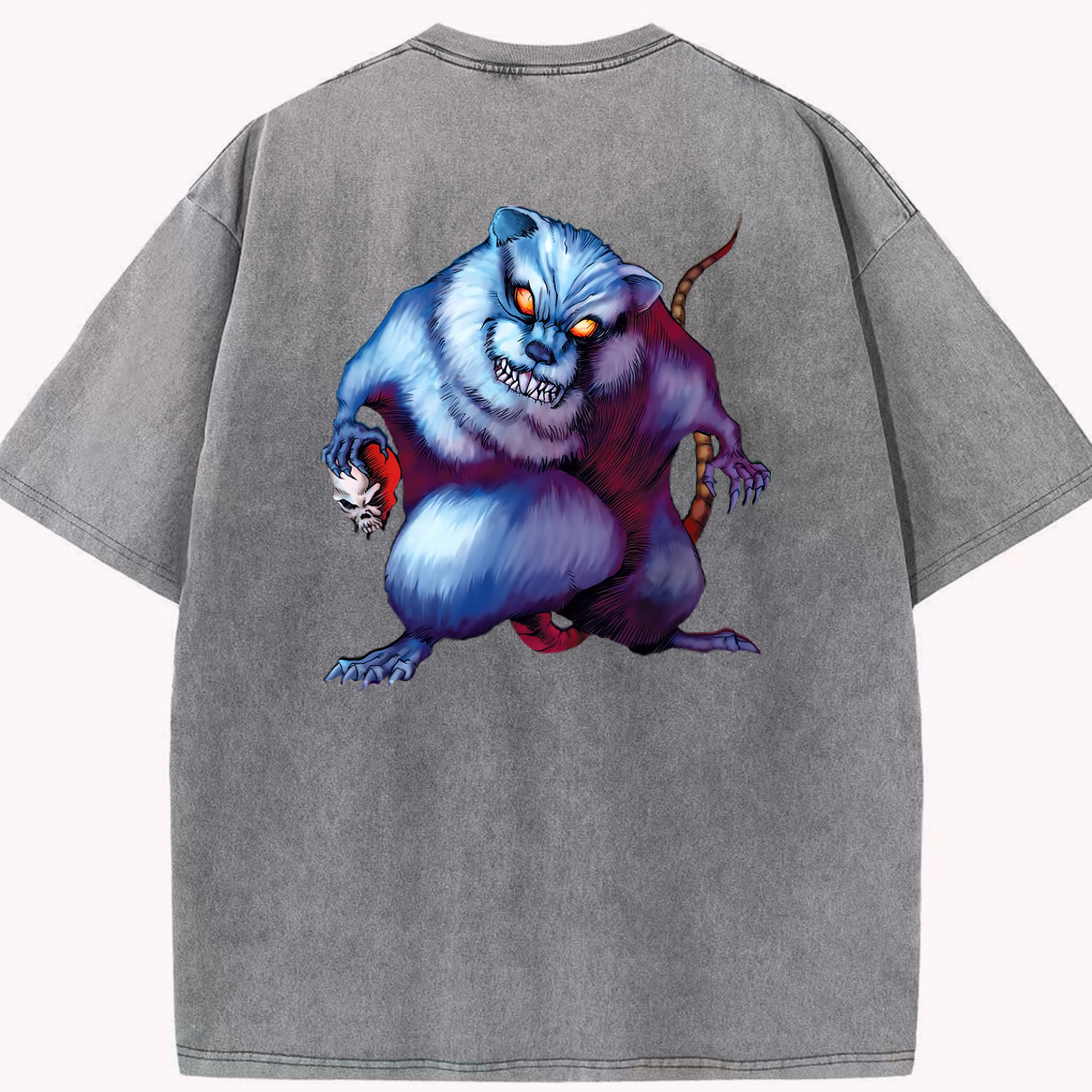 （画像用） 遊☆戯☆王 Yu-Gi-Oh! 綿100% ヴィンテージ風 半袖Tシャツ（背面プリント）