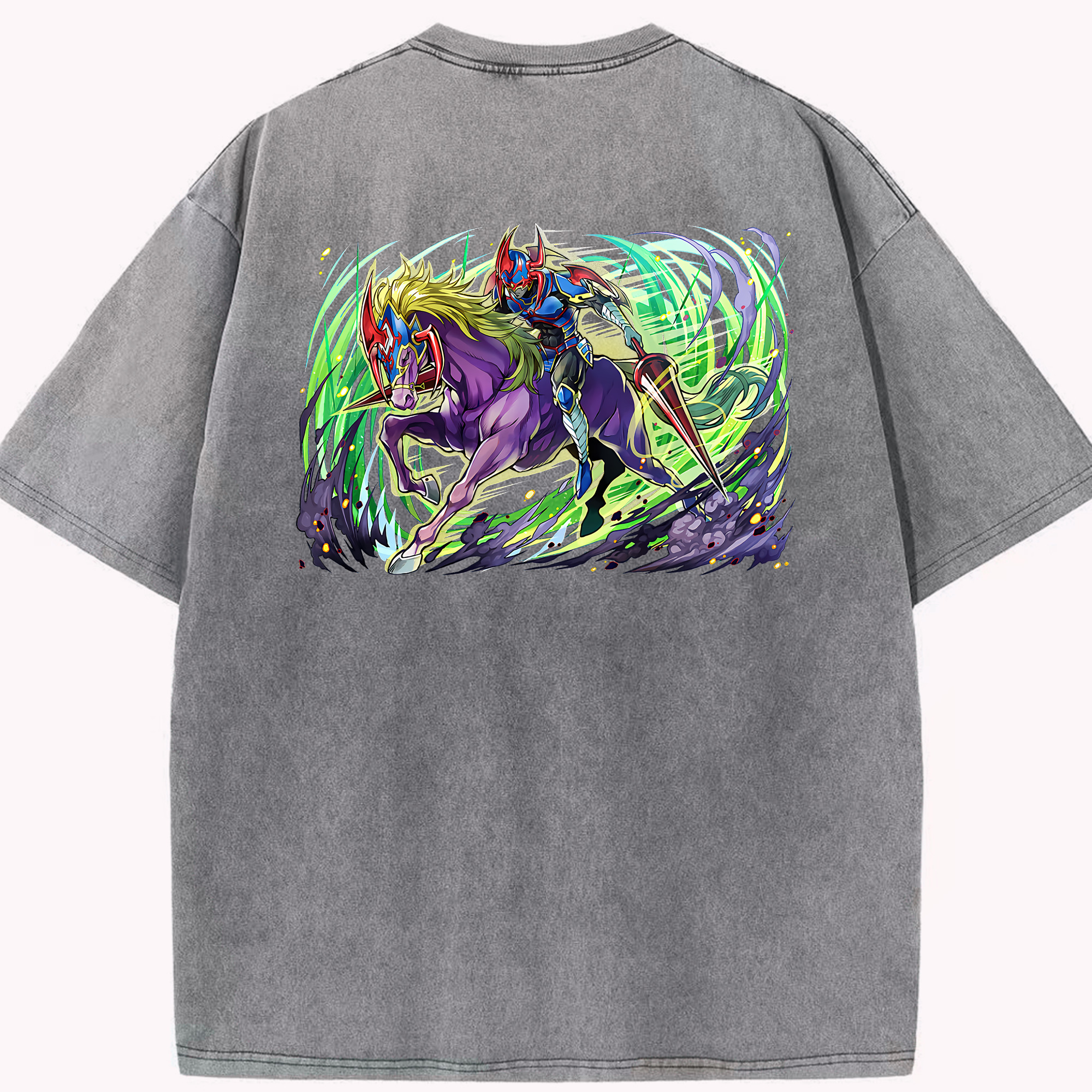 （画像用） 遊☆戯☆王 Yu-Gi-Oh! 綿100% ヴィンテージ風 半袖Tシャツ（背面プリント）