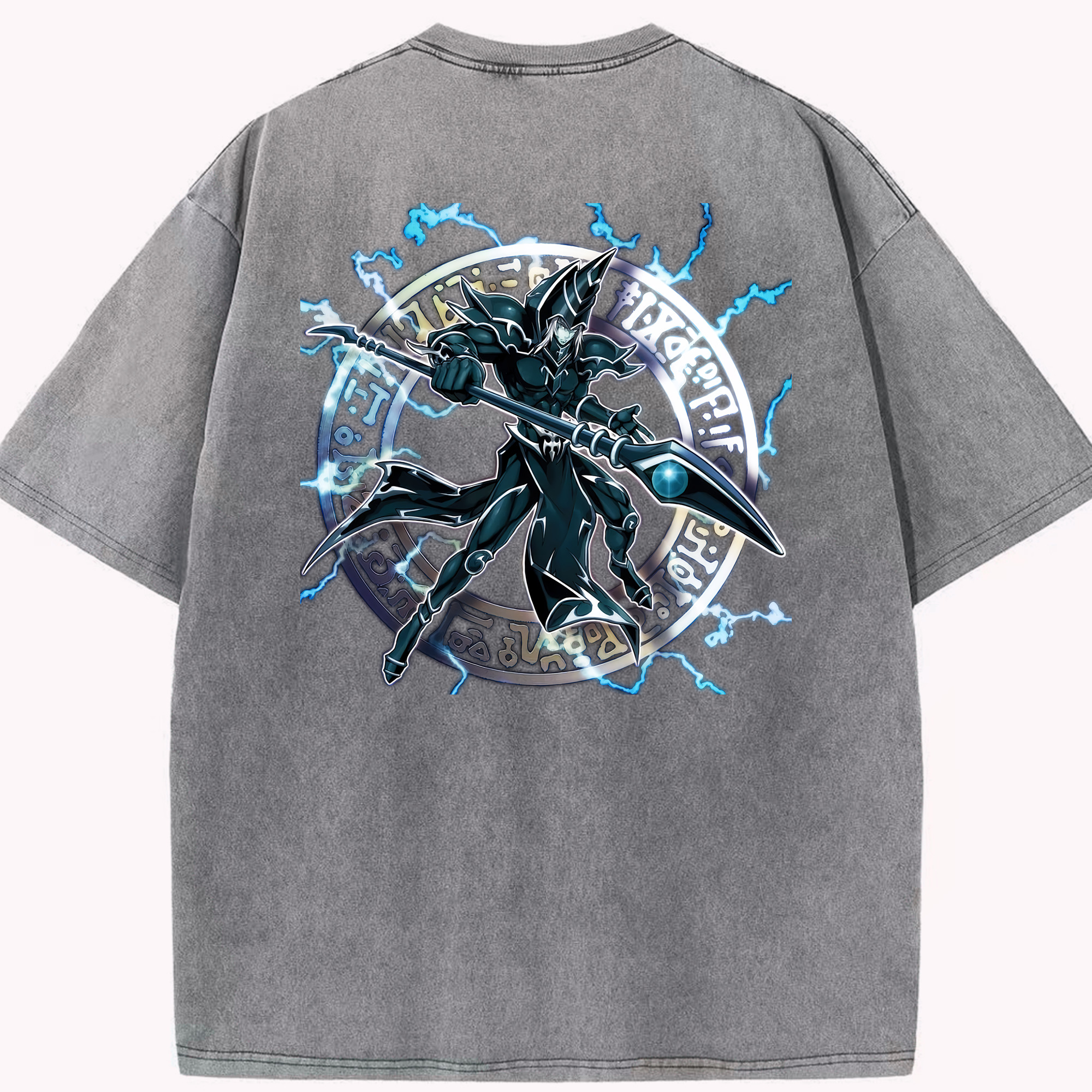 （画像用） 遊☆戯☆王 Yu-Gi-Oh! 綿100% ヴィンテージ風 半袖Tシャツ（背面プリント）