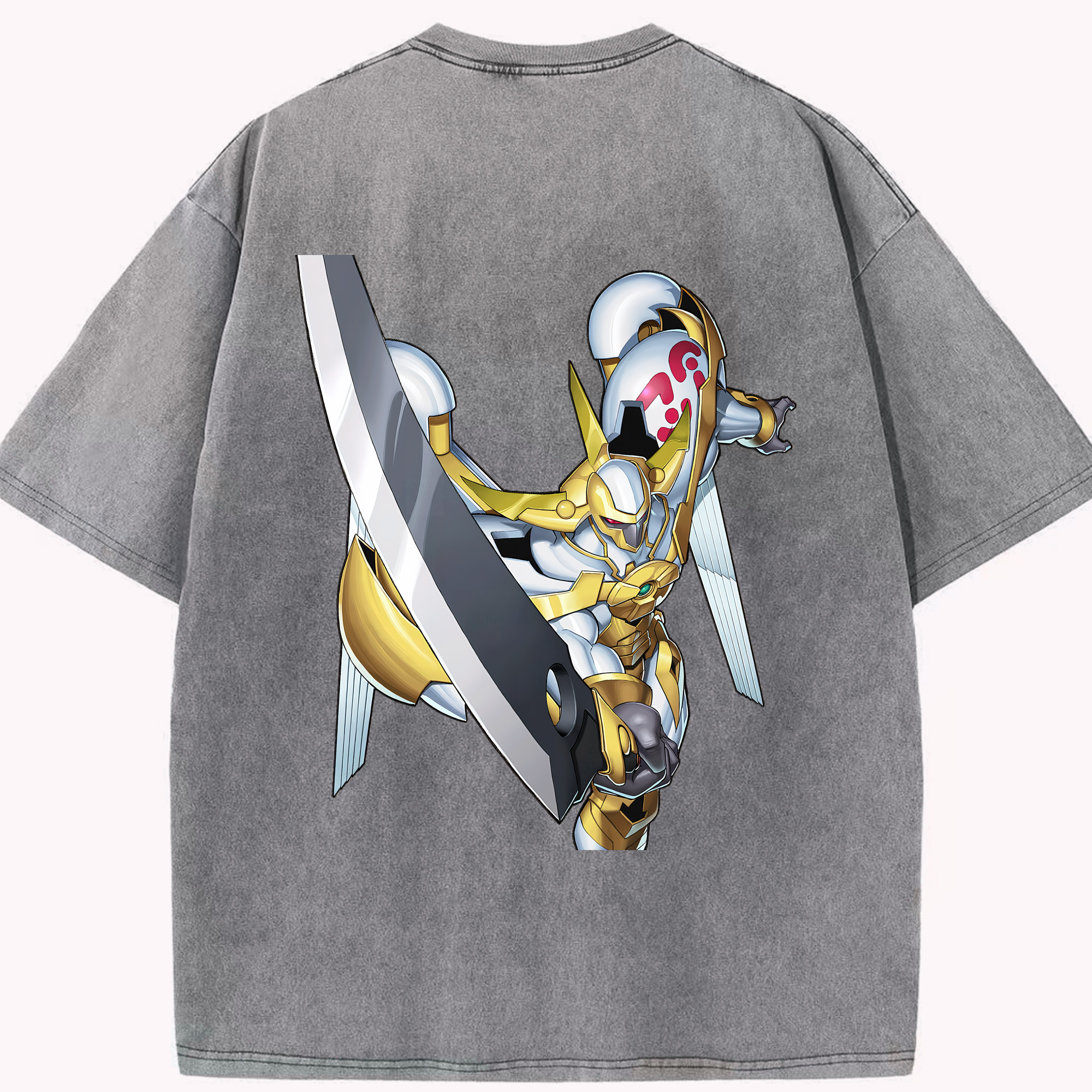 （画像用） 遊☆戯☆王 Yu-Gi-Oh! 綿100% ヴィンテージ風 半袖Tシャツ（背面プリント）