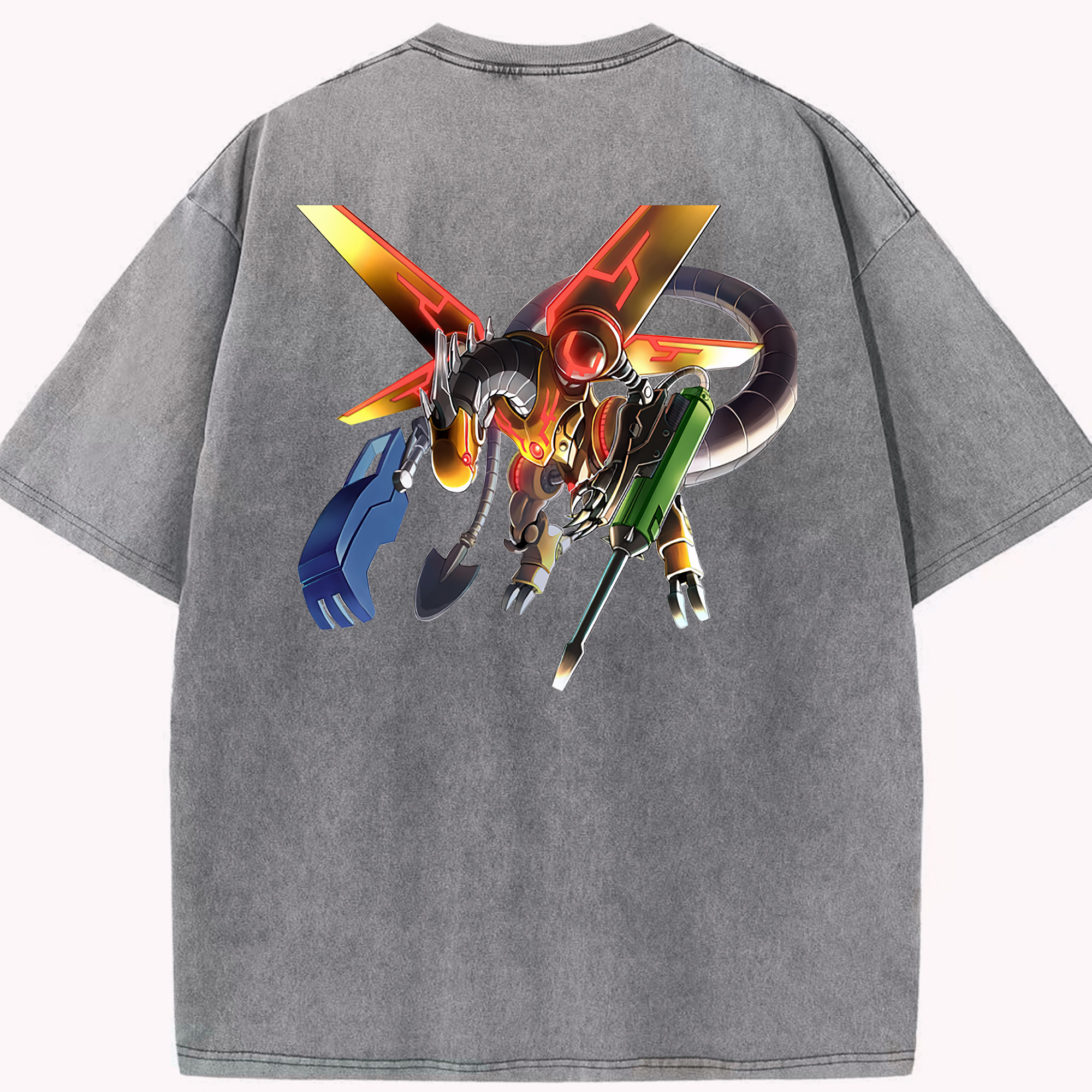 （画像用） 遊☆戯☆王 Yu-Gi-Oh! 綿100% ヴィンテージ風 半袖Tシャツ（背面プリント）