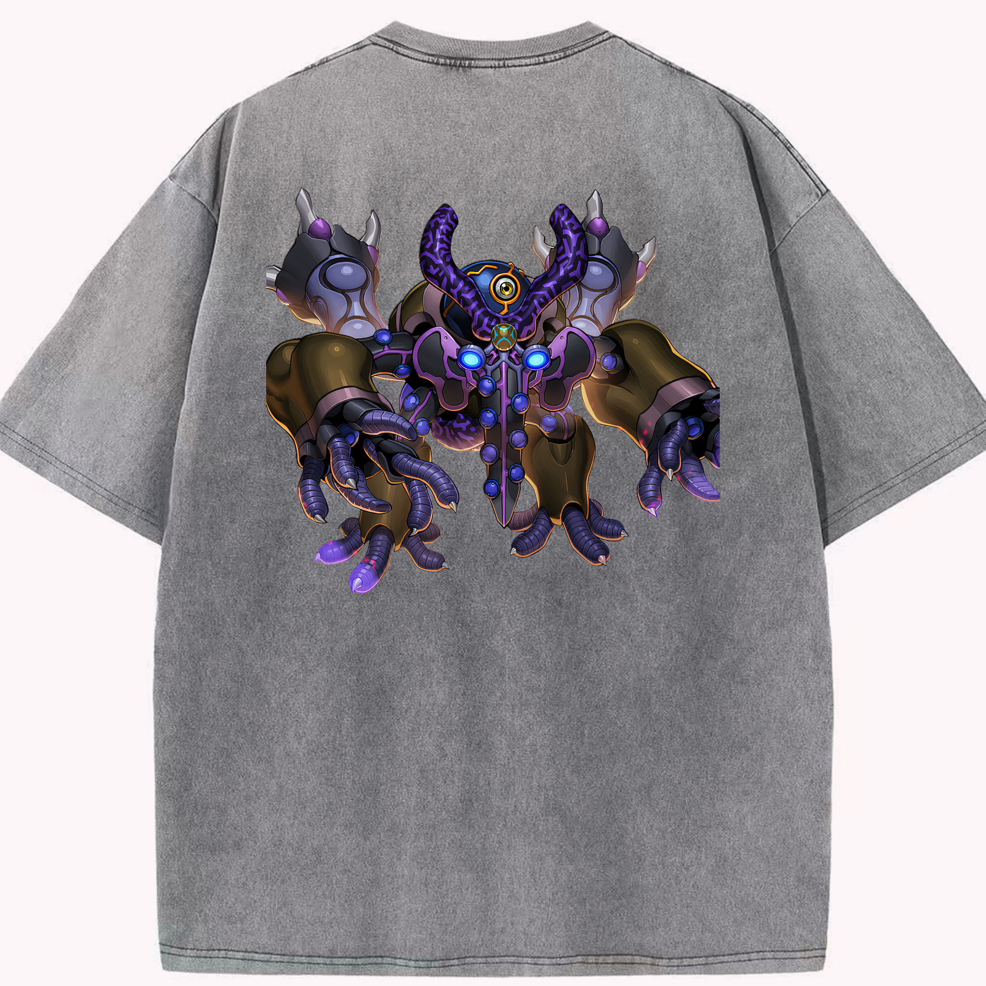 （画像用） 遊☆戯☆王 Yu-Gi-Oh! 綿100% ヴィンテージ風 半袖Tシャツ（背面プリント）