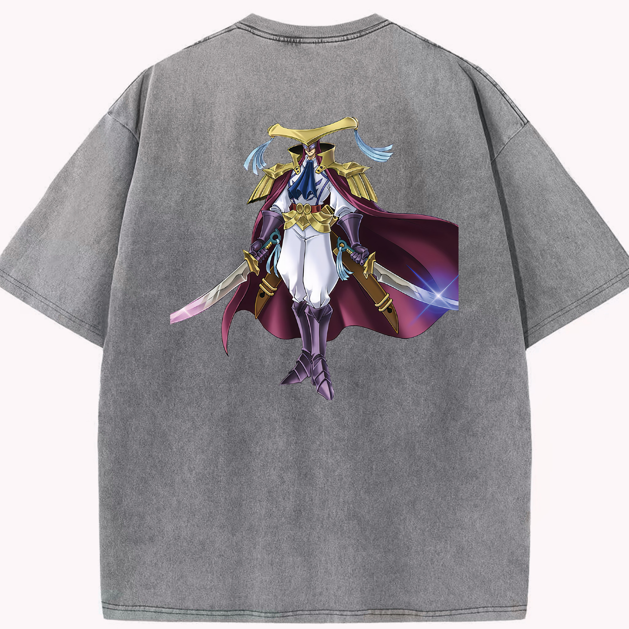 （画像用） 遊☆戯☆王 Yu-Gi-Oh! 綿100% ヴィンテージ風 半袖Tシャツ（背面プリント）