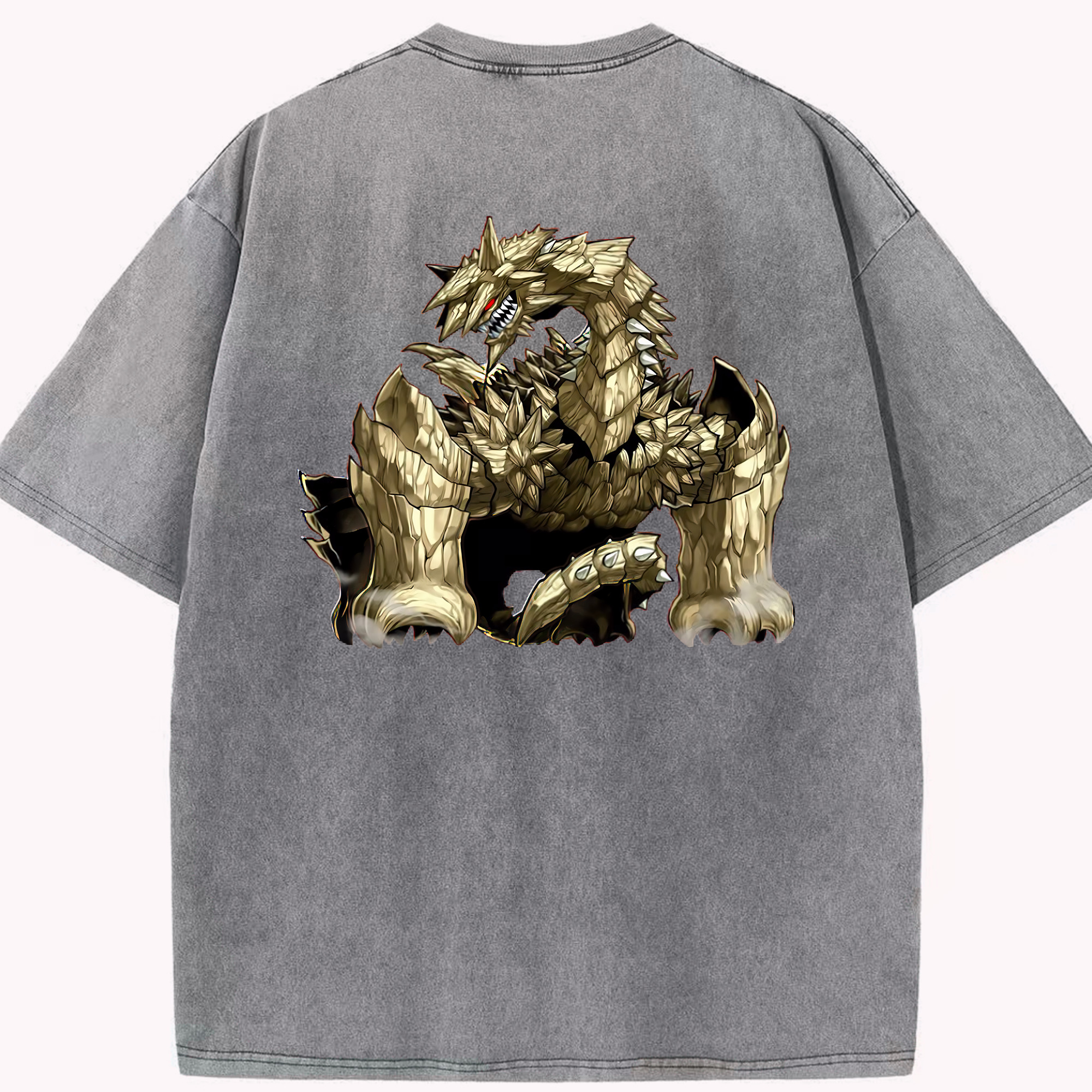 （画像用） 遊☆戯☆王 Yu-Gi-Oh! 綿100% ヴィンテージ風 半袖Tシャツ（背面プリント）
