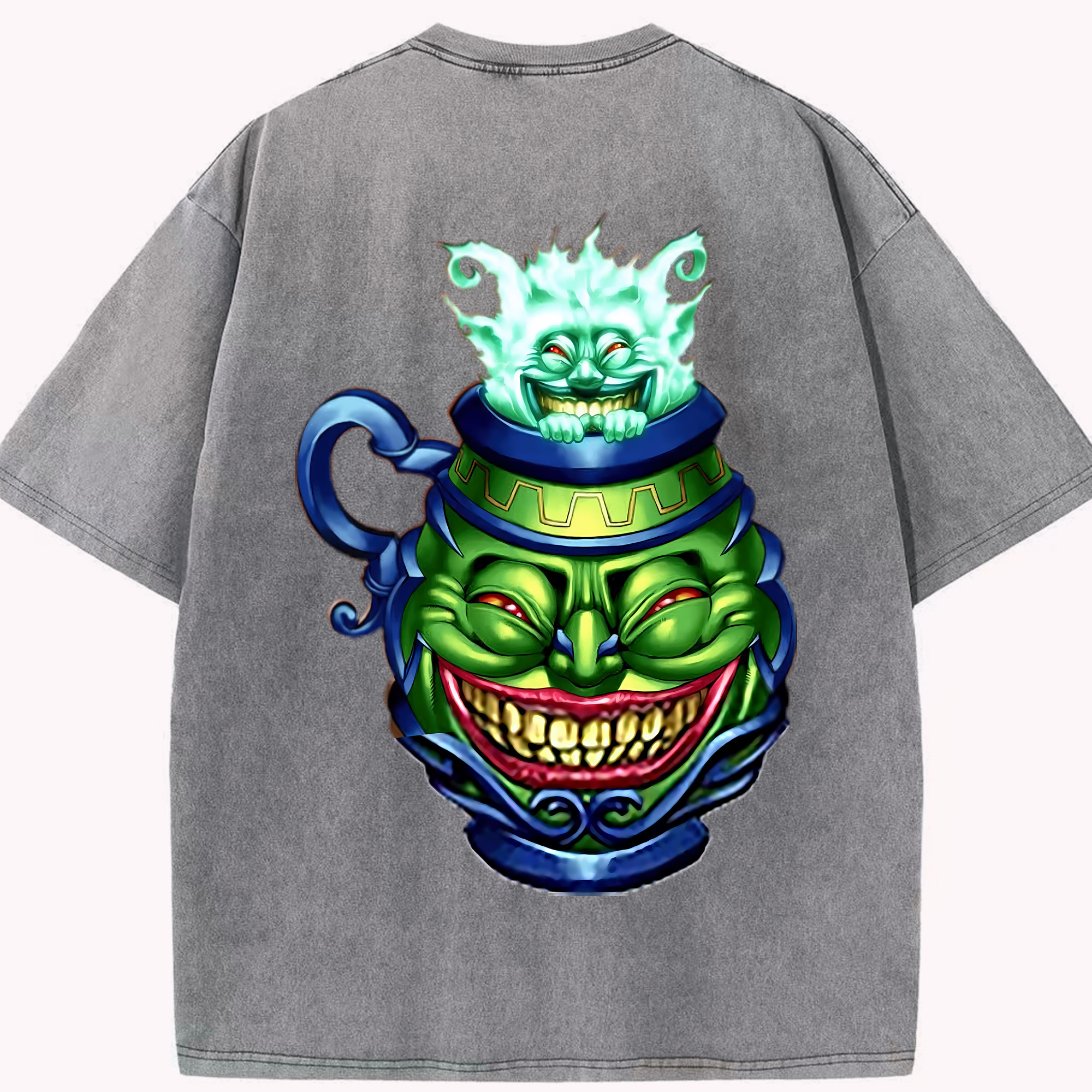 （画像用） 遊☆戯☆王 Yu-Gi-Oh! 綿100% ヴィンテージ風 半袖Tシャツ（背面プリント）