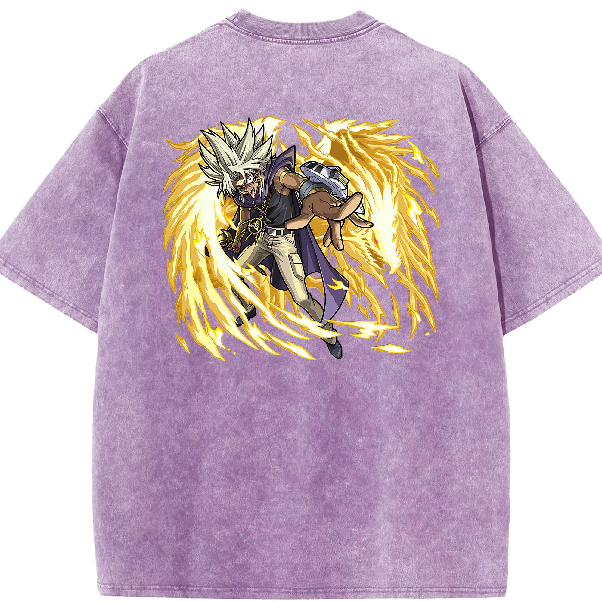 （画像用） 遊☆戯☆王 Yu-Gi-Oh! 綿100% ヴィンテージ風 半袖Tシャツ（背面プリント）