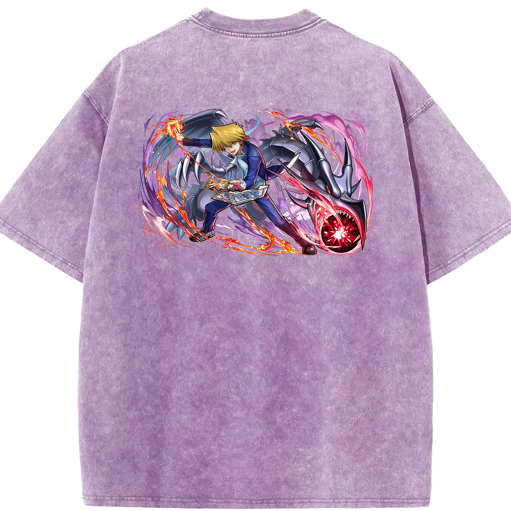（画像用） 遊☆戯☆王 Yu-Gi-Oh! 綿100% ヴィンテージ風 半袖Tシャツ（背面プリント）