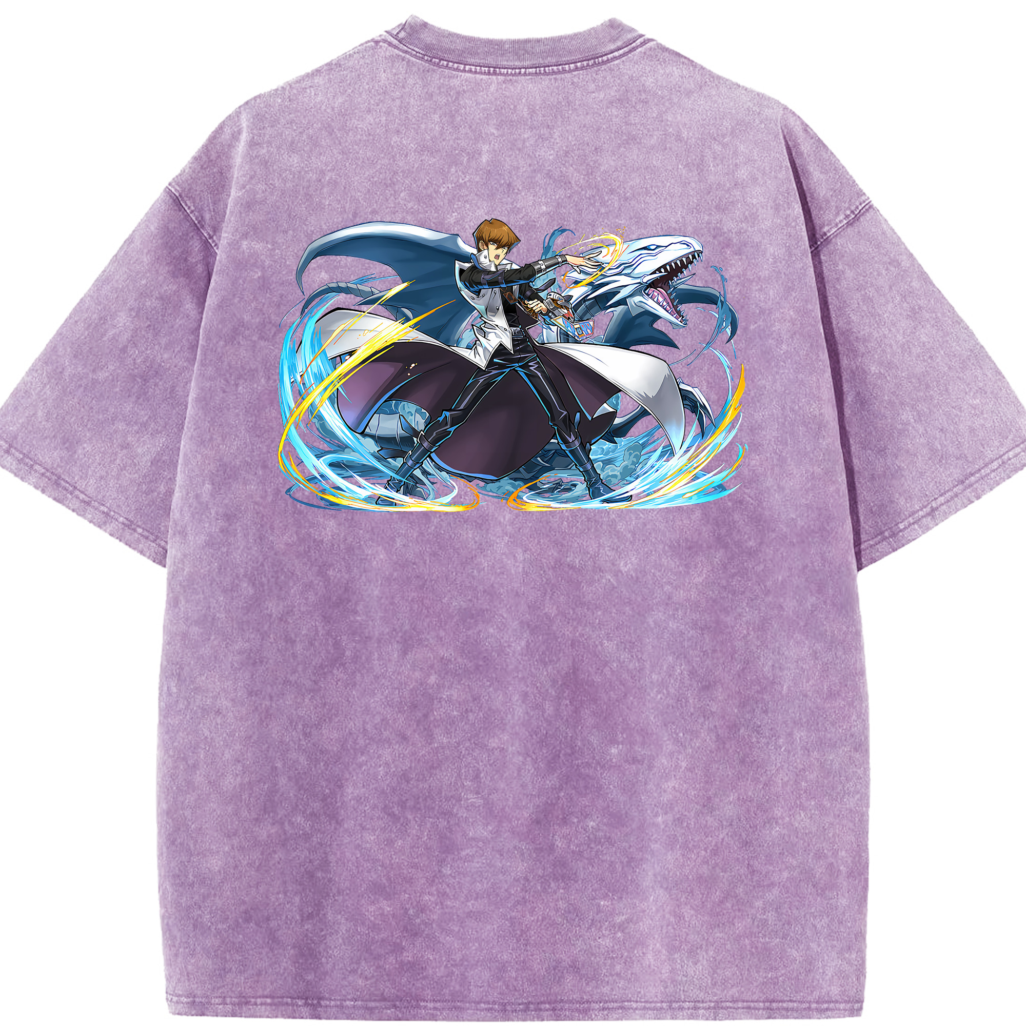 （画像用） 遊☆戯☆王 Yu-Gi-Oh! 綿100% ヴィンテージ風 半袖Tシャツ（背面プリント）