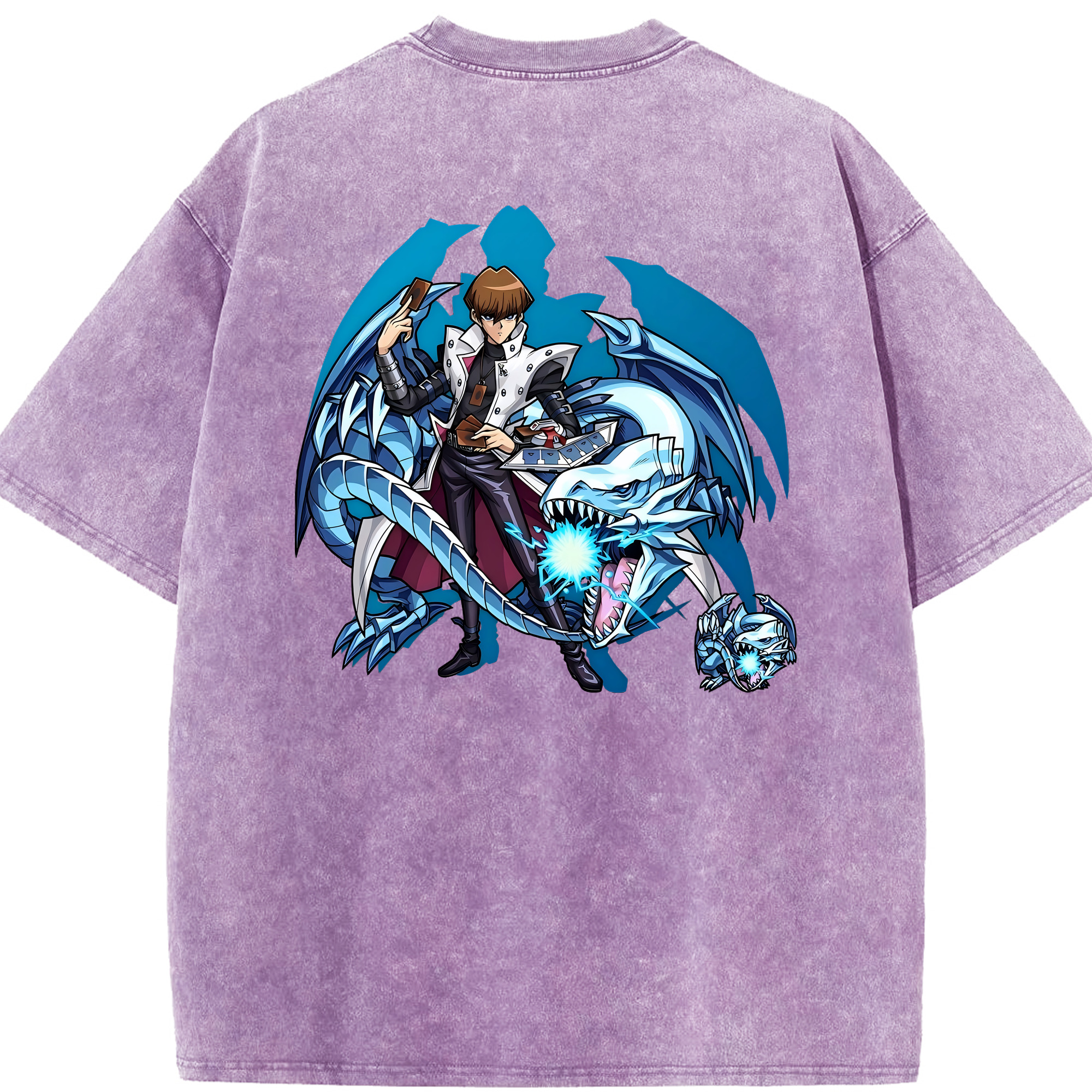 （画像用） 遊☆戯☆王 Yu-Gi-Oh! 綿100% ヴィンテージ風 半袖Tシャツ（背面プリント）