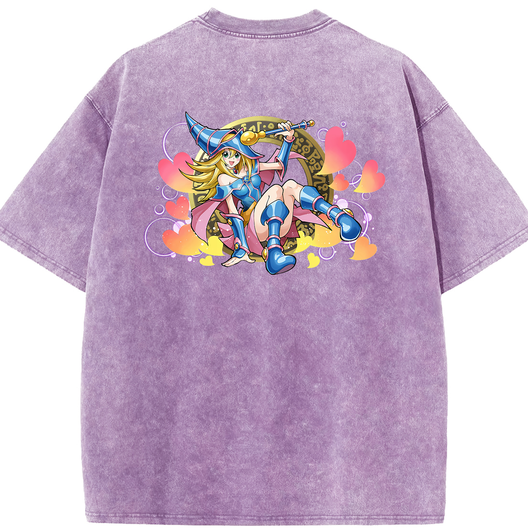 （画像用） 遊☆戯☆王 Yu-Gi-Oh! 綿100% ヴィンテージ風 半袖Tシャツ（背面プリント）