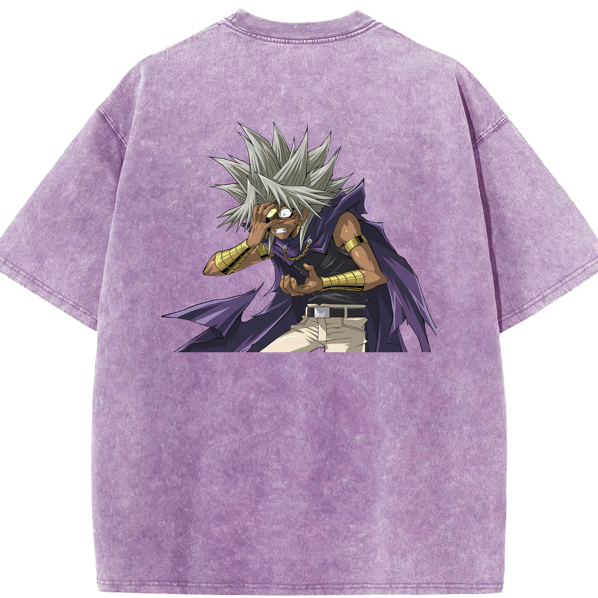 （画像用） 遊☆戯☆王 Yu-Gi-Oh! 綿100% ヴィンテージ風 半袖Tシャツ（背面プリント）