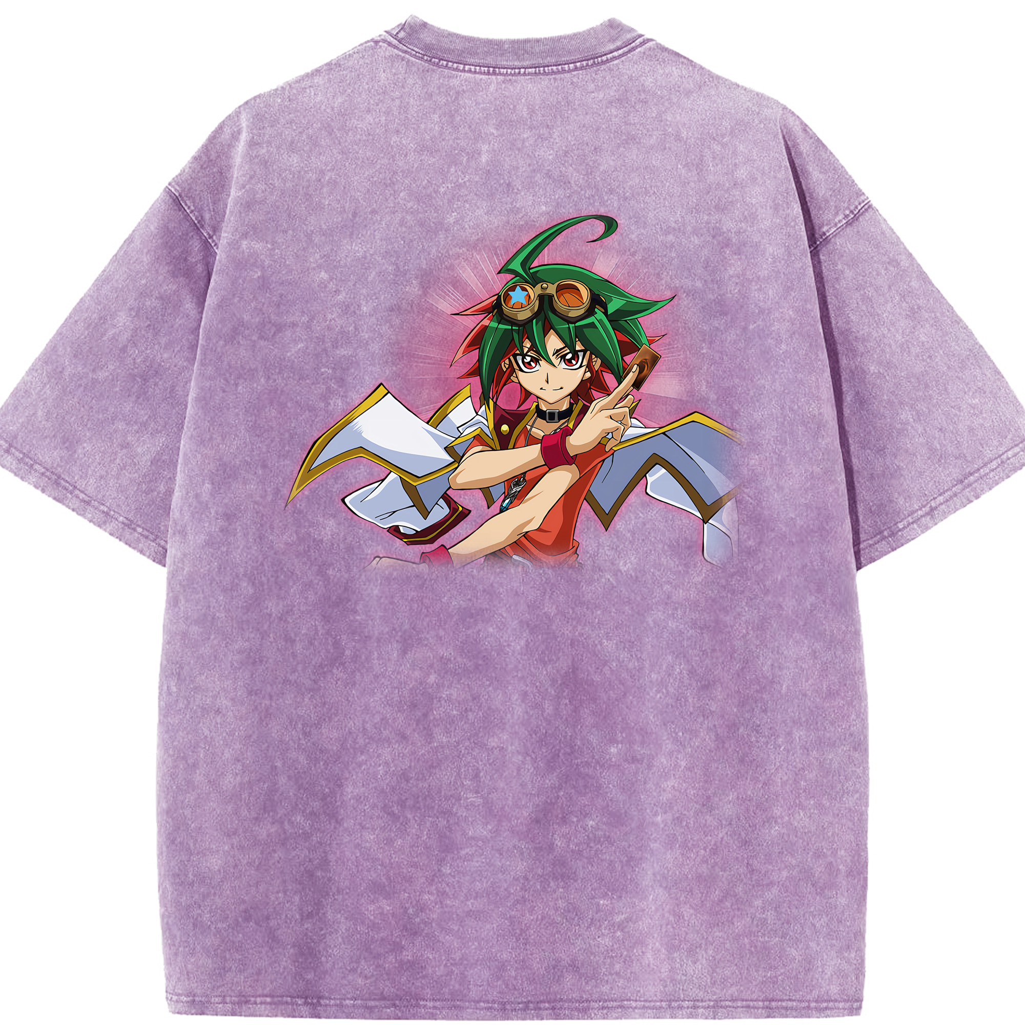 （画像用） 遊☆戯☆王 Yu-Gi-Oh! 綿100% ヴィンテージ風 半袖Tシャツ（背面プリント）