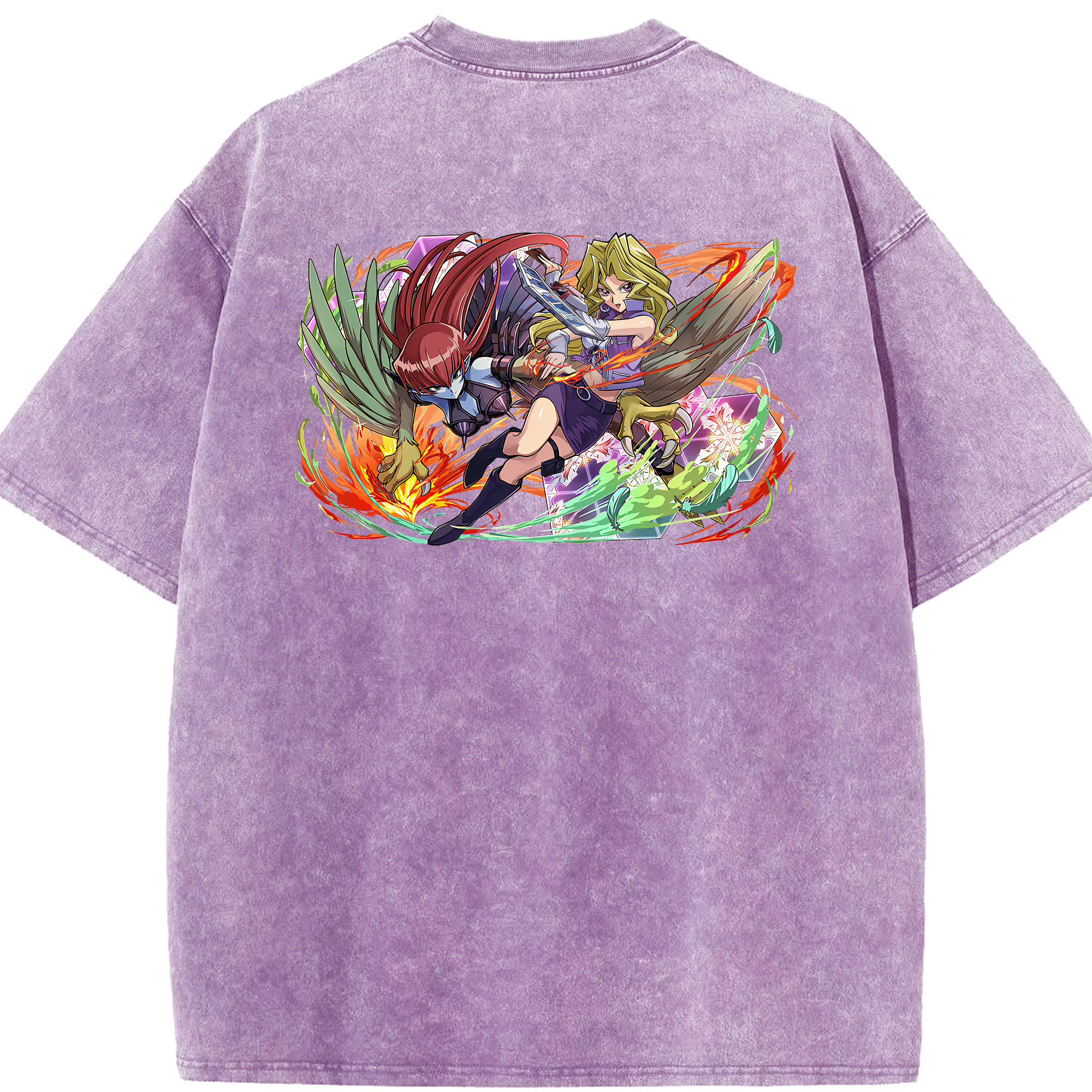 （画像用） 遊☆戯☆王 Yu-Gi-Oh! 綿100% ヴィンテージ風 半袖Tシャツ（背面プリント）