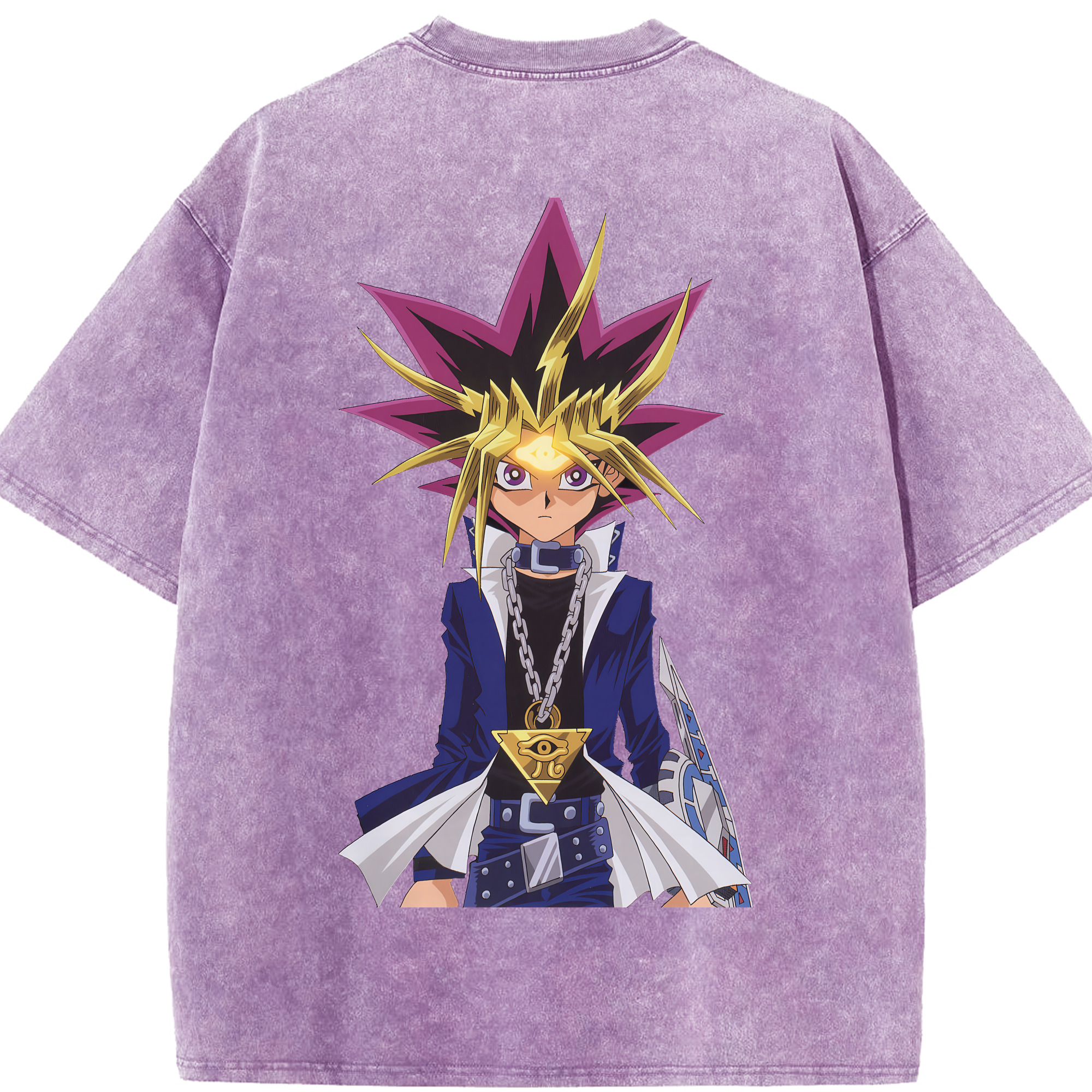 （画像用） 遊☆戯☆王 Yu-Gi-Oh! 綿100% ヴィンテージ風 半袖Tシャツ（背面プリント）