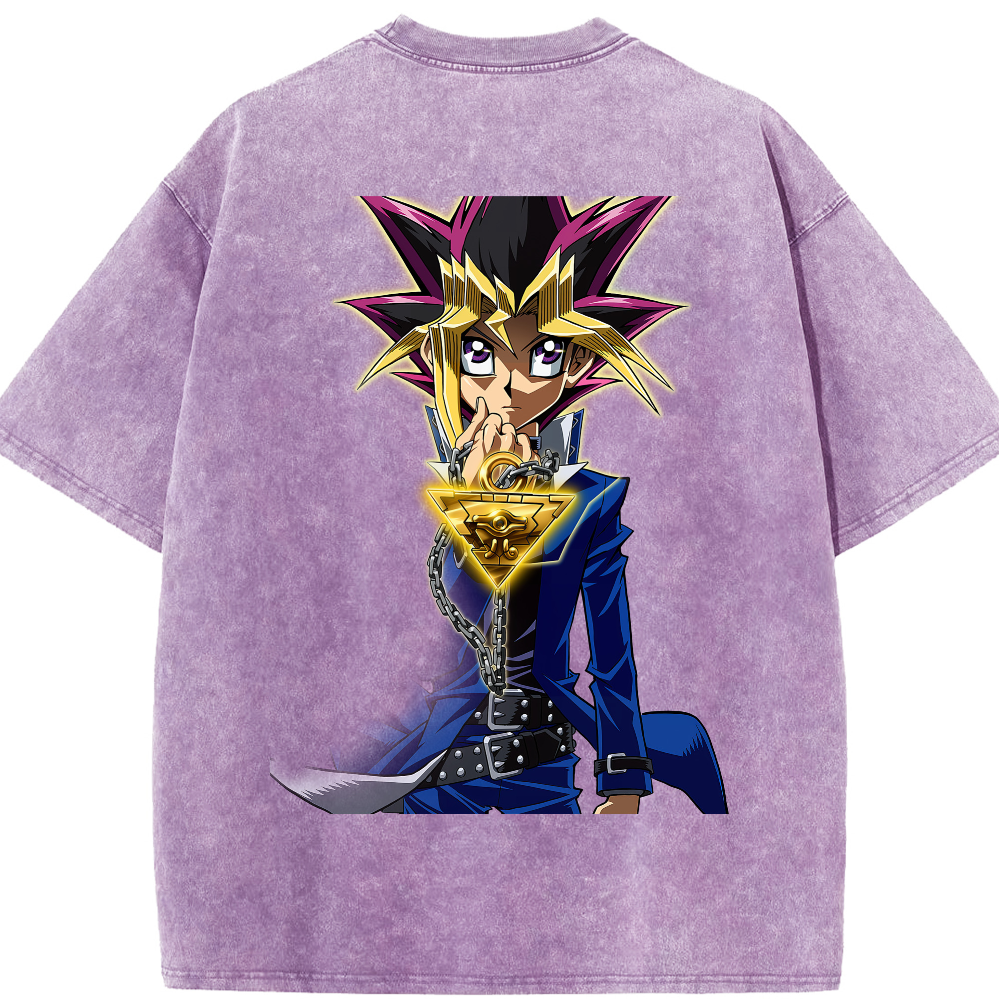 （画像用） 遊☆戯☆王 Yu-Gi-Oh! 綿100% ヴィンテージ風 半袖Tシャツ（背面プリント）