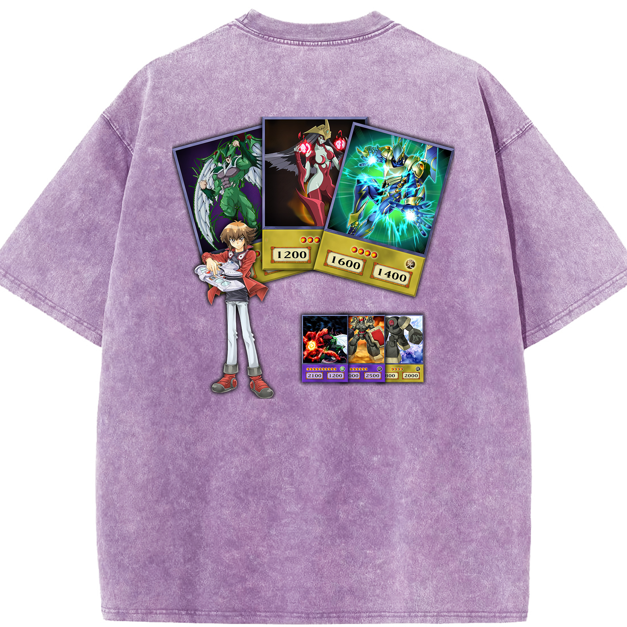 （画像用） 遊☆戯☆王 Yu-Gi-Oh! 綿100% ヴィンテージ風 半袖Tシャツ（背面プリント）
