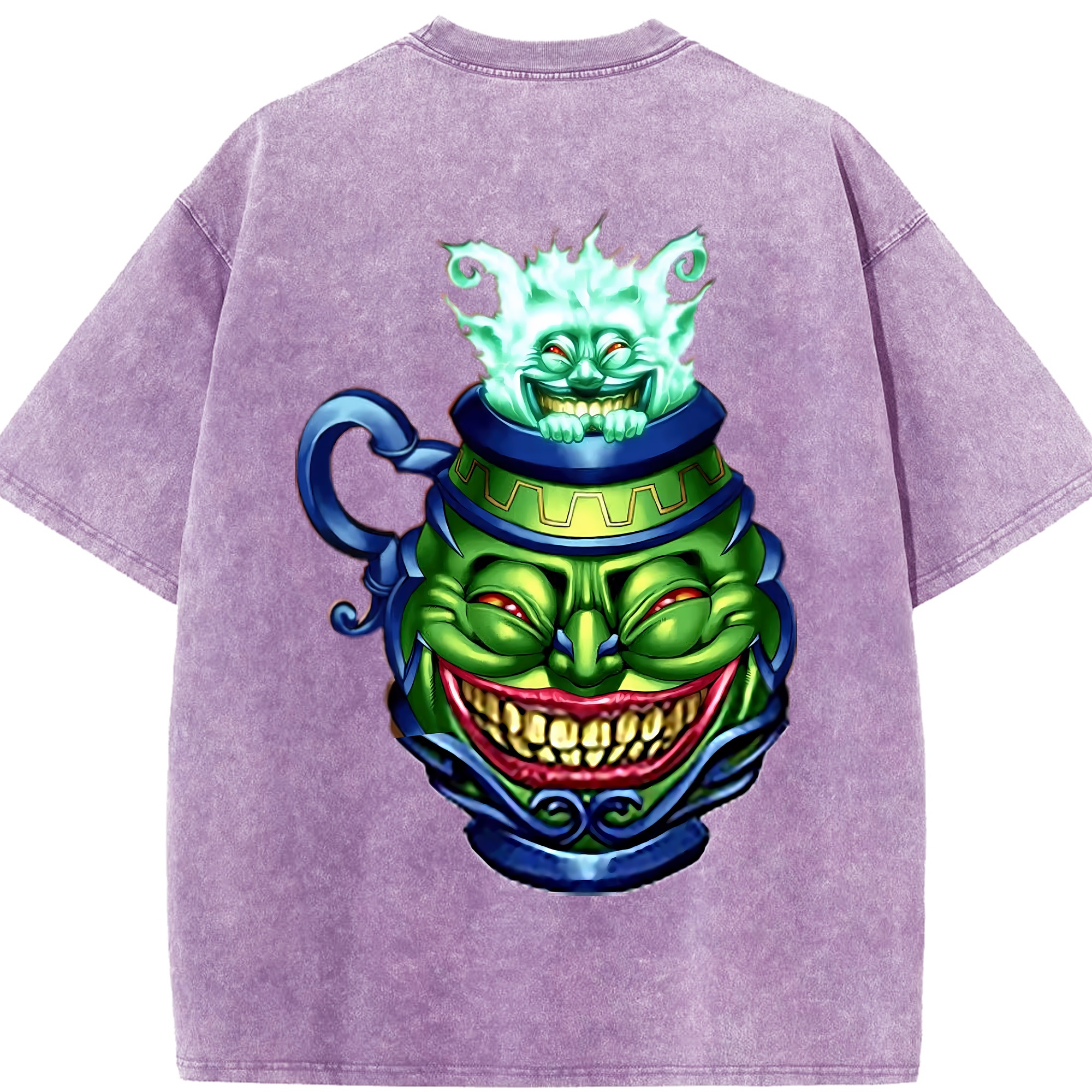 （画像用） 遊☆戯☆王 Yu-Gi-Oh! 綿100% ヴィンテージ風 半袖Tシャツ（背面プリント）