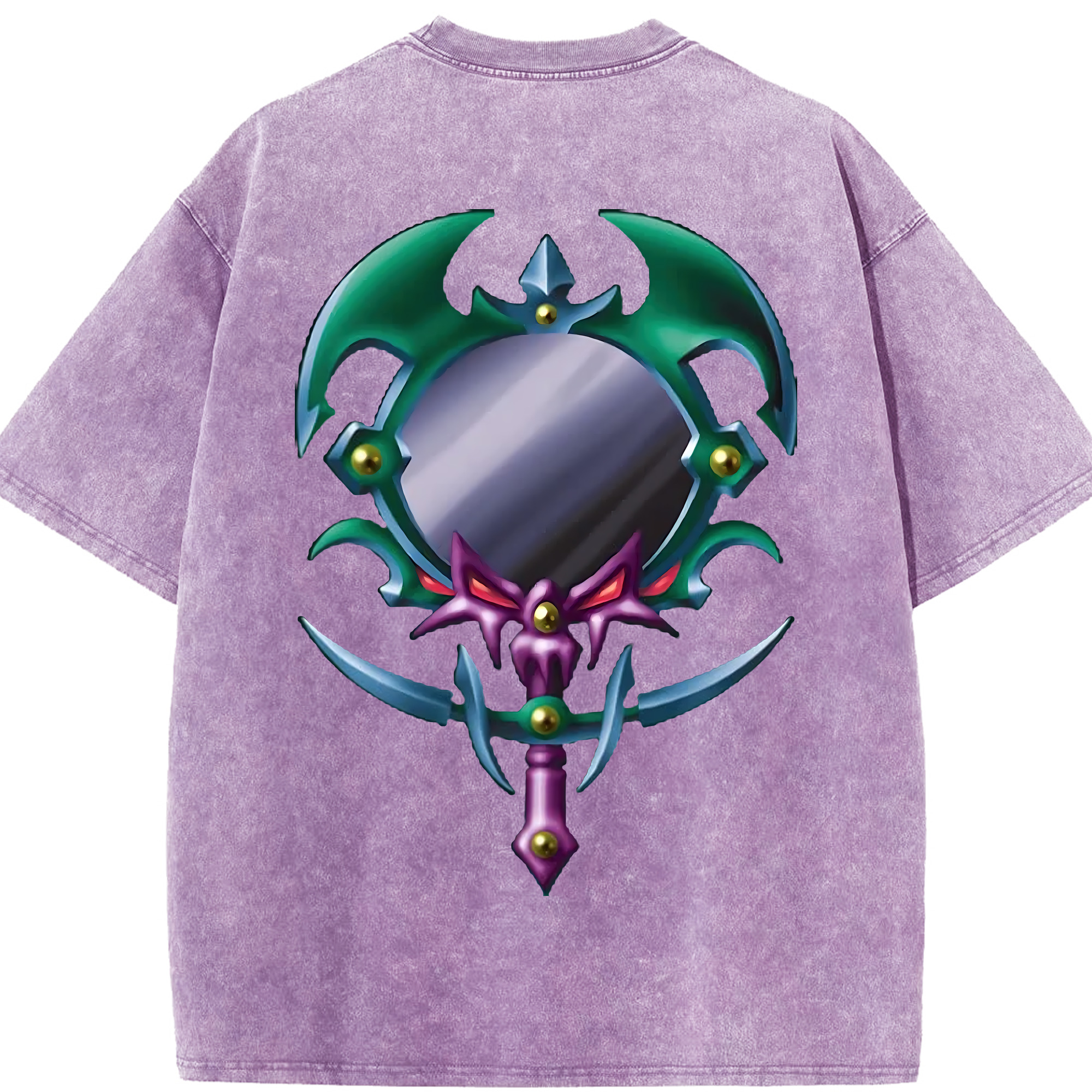 （画像用） 遊☆戯☆王 Yu-Gi-Oh! 綿100% ヴィンテージ風 半袖Tシャツ（背面プリント）