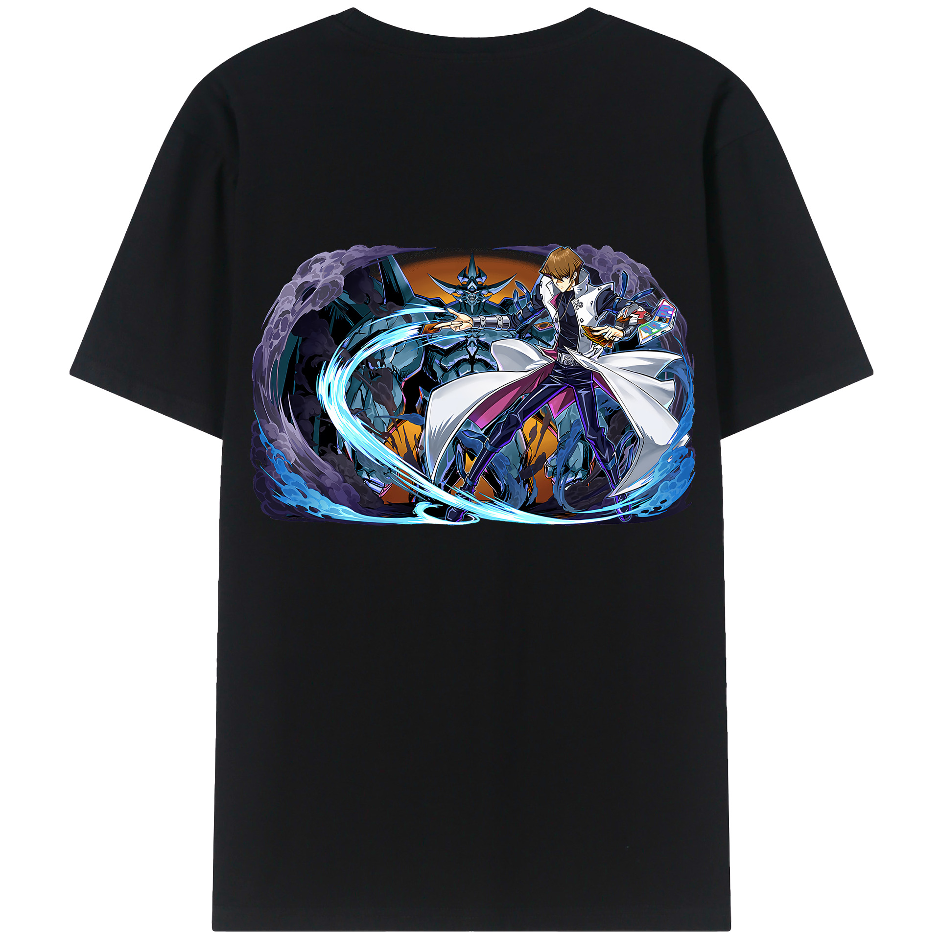 （画像用） 遊☆戯☆王 Yu-Gi-Oh! 綿100％ メンズ半袖Tシャツ（バックプリント） 通気性