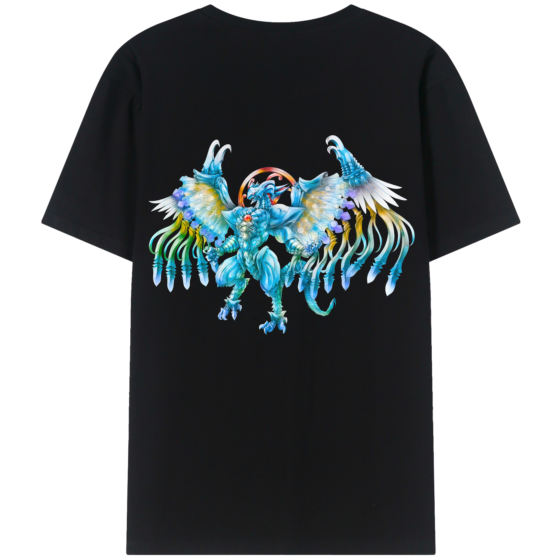 （画像用） 遊☆戯☆王 Yu-Gi-Oh! 綿100％ メンズ半袖Tシャツ（バックプリント） 通気性