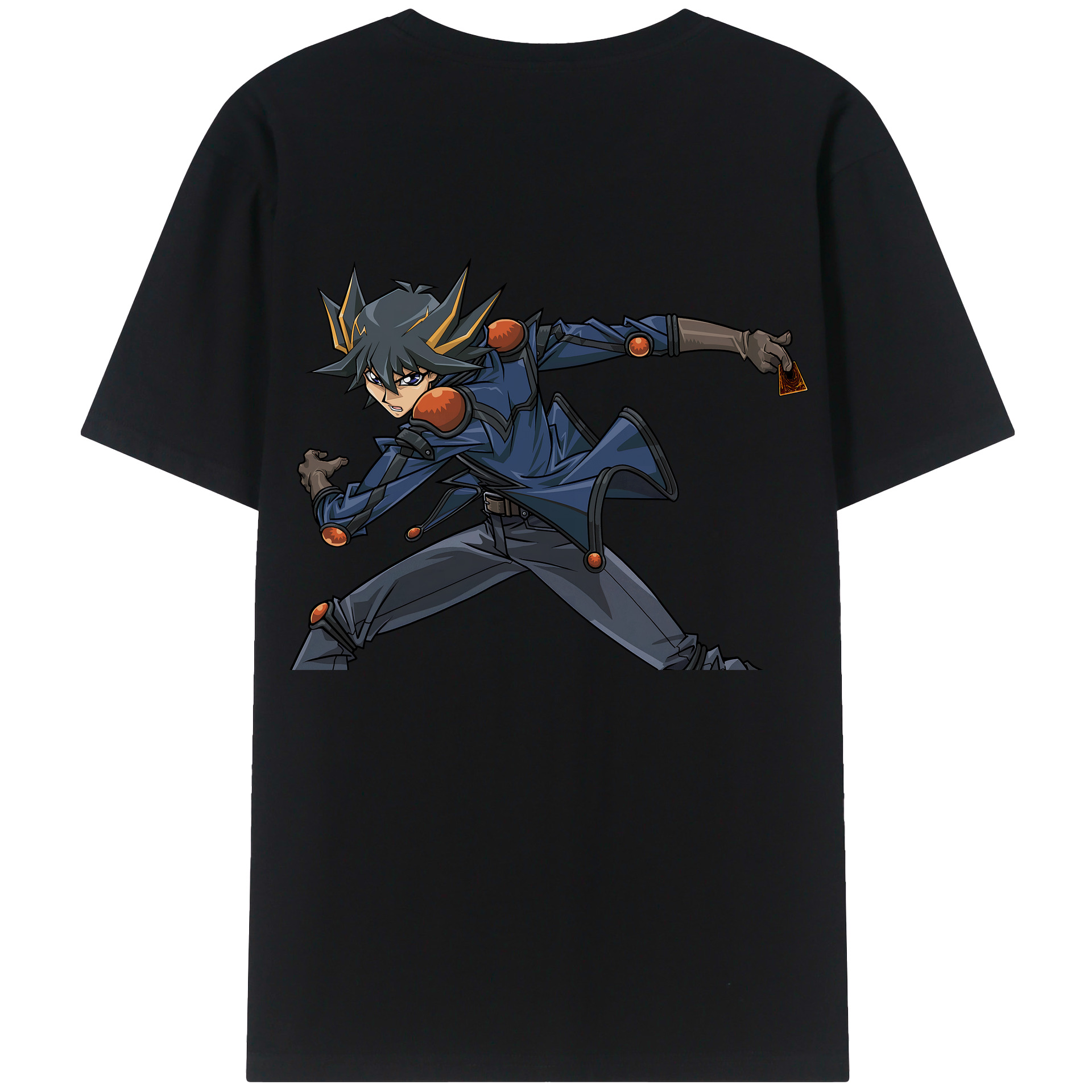 （画像用） 遊☆戯☆王 Yu-Gi-Oh! 綿100％ メンズ半袖Tシャツ（バックプリント） 通気性