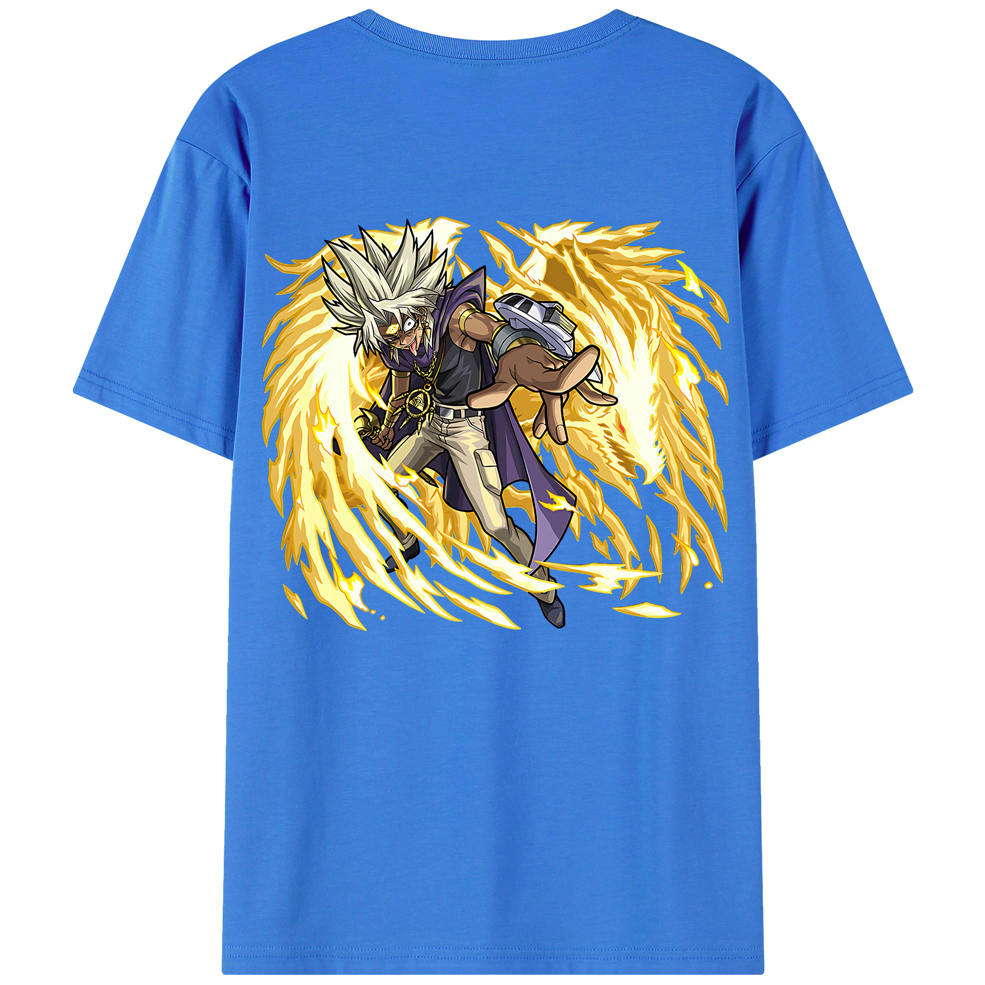 （画像用） 遊☆戯☆王 Yu-Gi-Oh! 綿100％ メンズ半袖Tシャツ（バックプリント） 通気性