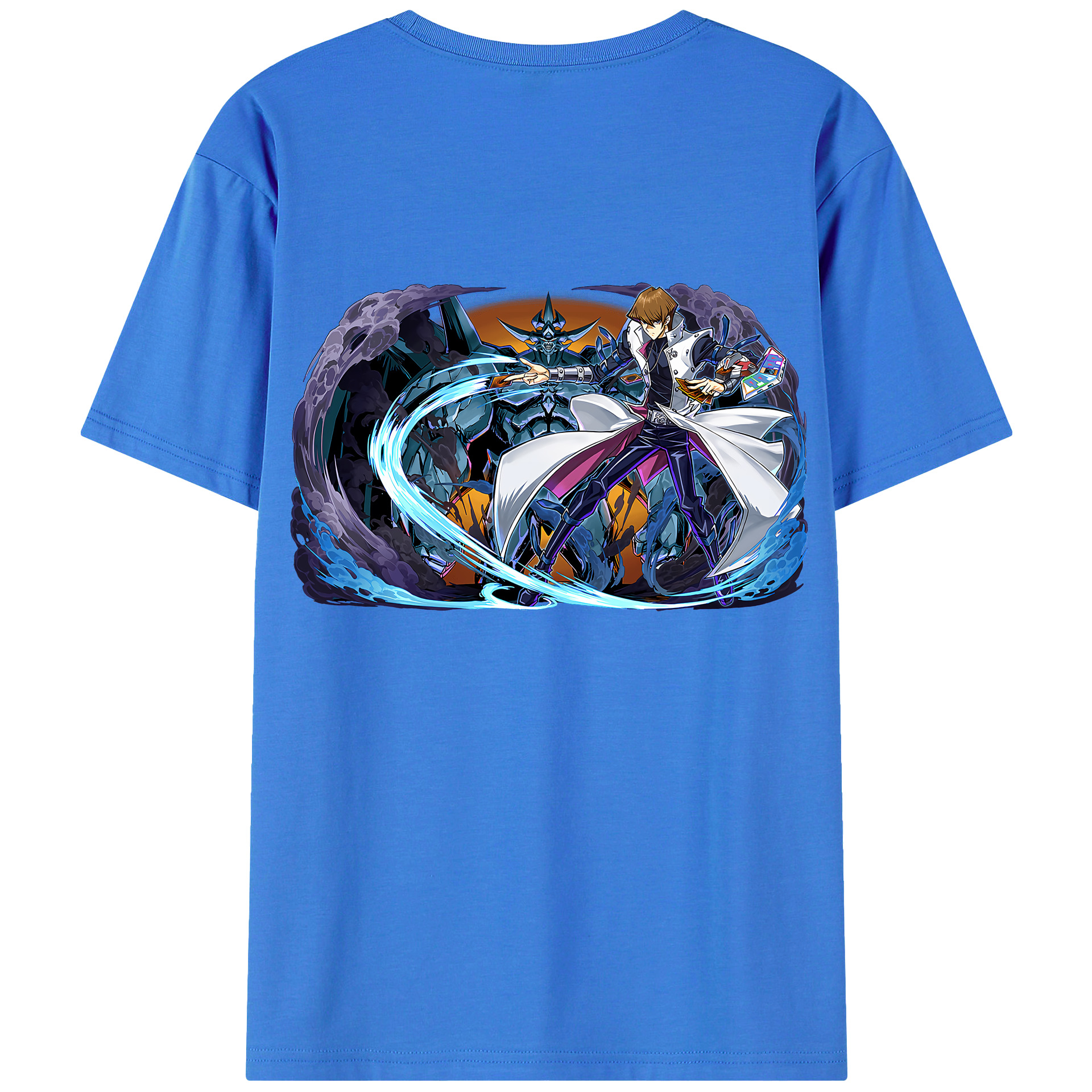 （画像用） 遊☆戯☆王 Yu-Gi-Oh! 綿100％ メンズ半袖Tシャツ（バックプリント） 通気性
