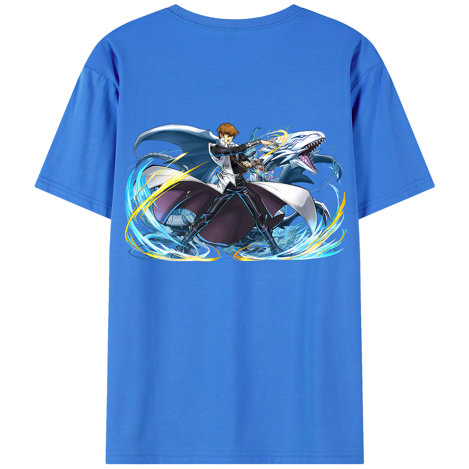 （画像用） 遊☆戯☆王 Yu-Gi-Oh! 綿100％ メンズ半袖Tシャツ（バックプリント） 通気性