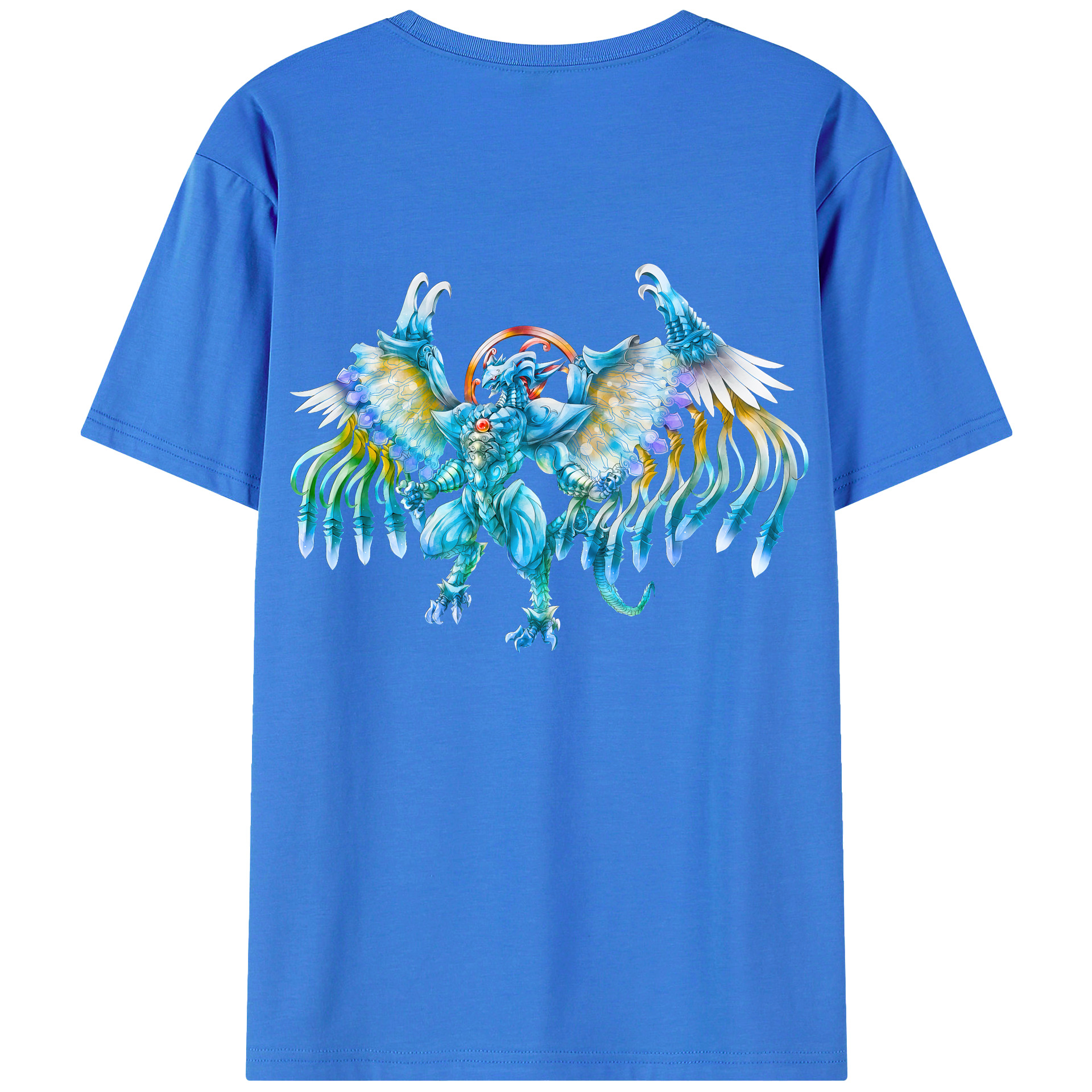 （画像用） 遊☆戯☆王 Yu-Gi-Oh! 綿100％ メンズ半袖Tシャツ（バックプリント） 通気性
